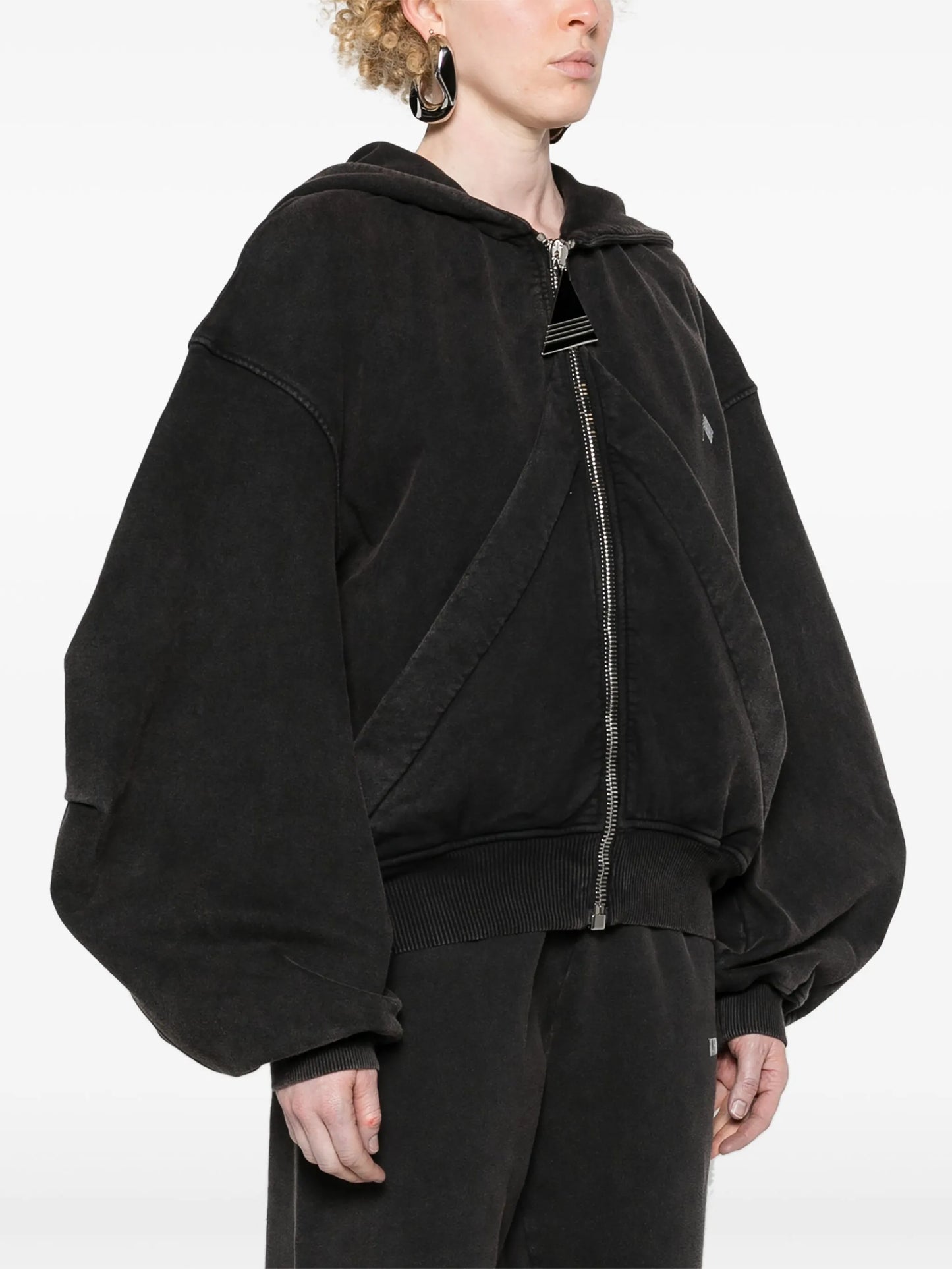 wide-sleeves cotton hoodie