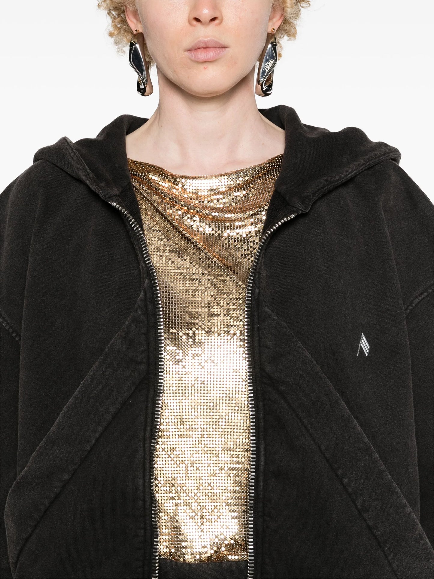 wide-sleeves cotton hoodie