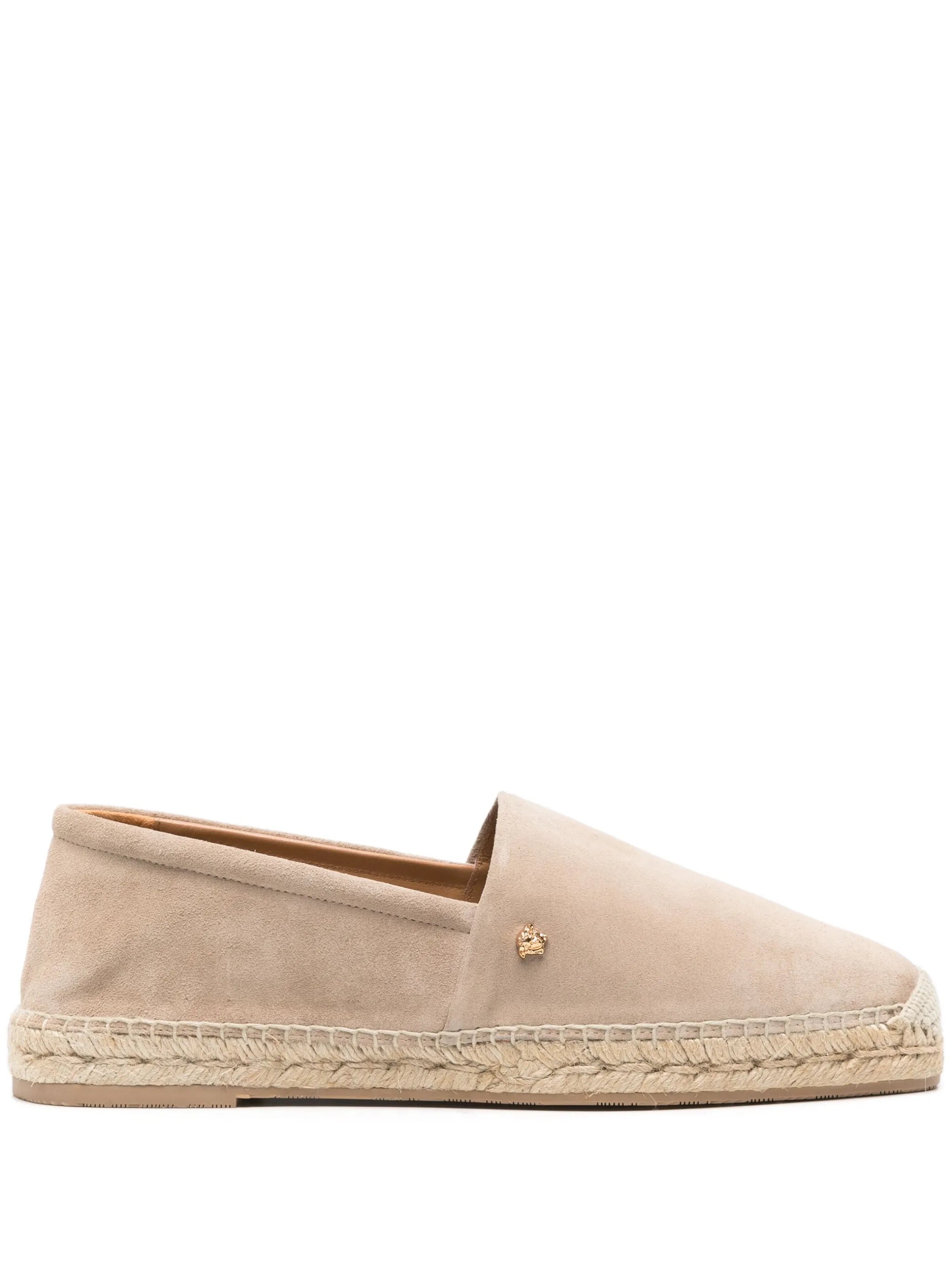 Medusa-plaque suede espadrilles