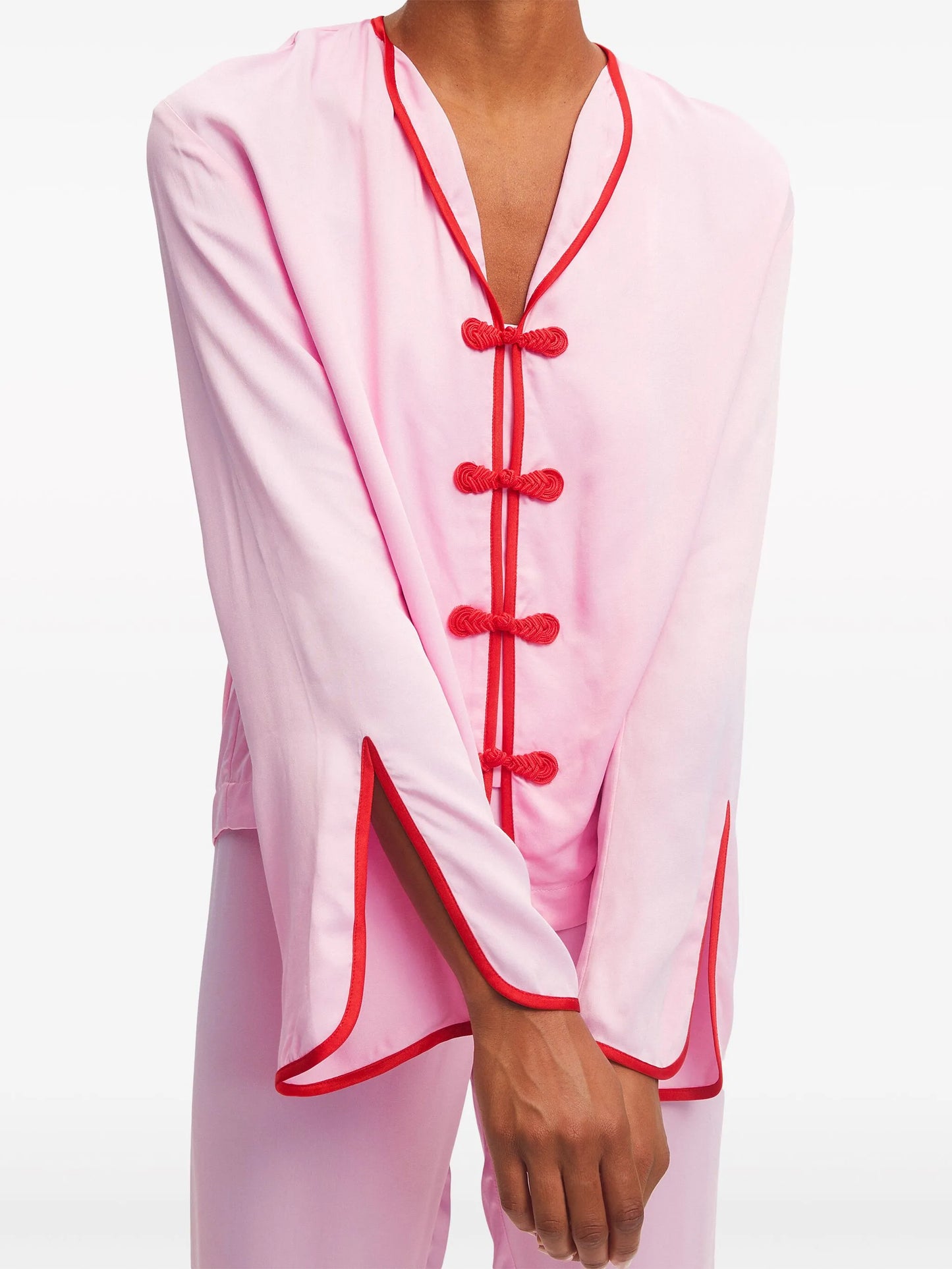 Louis piped-trim pyjamas