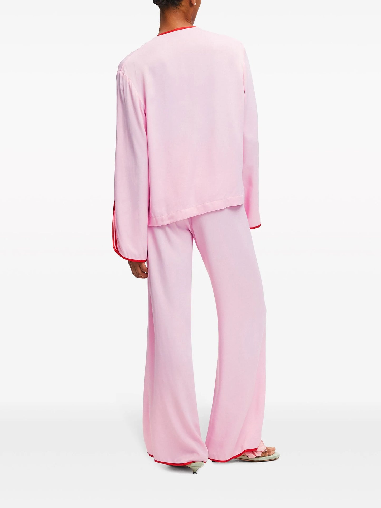 Louis piped-trim pyjamas