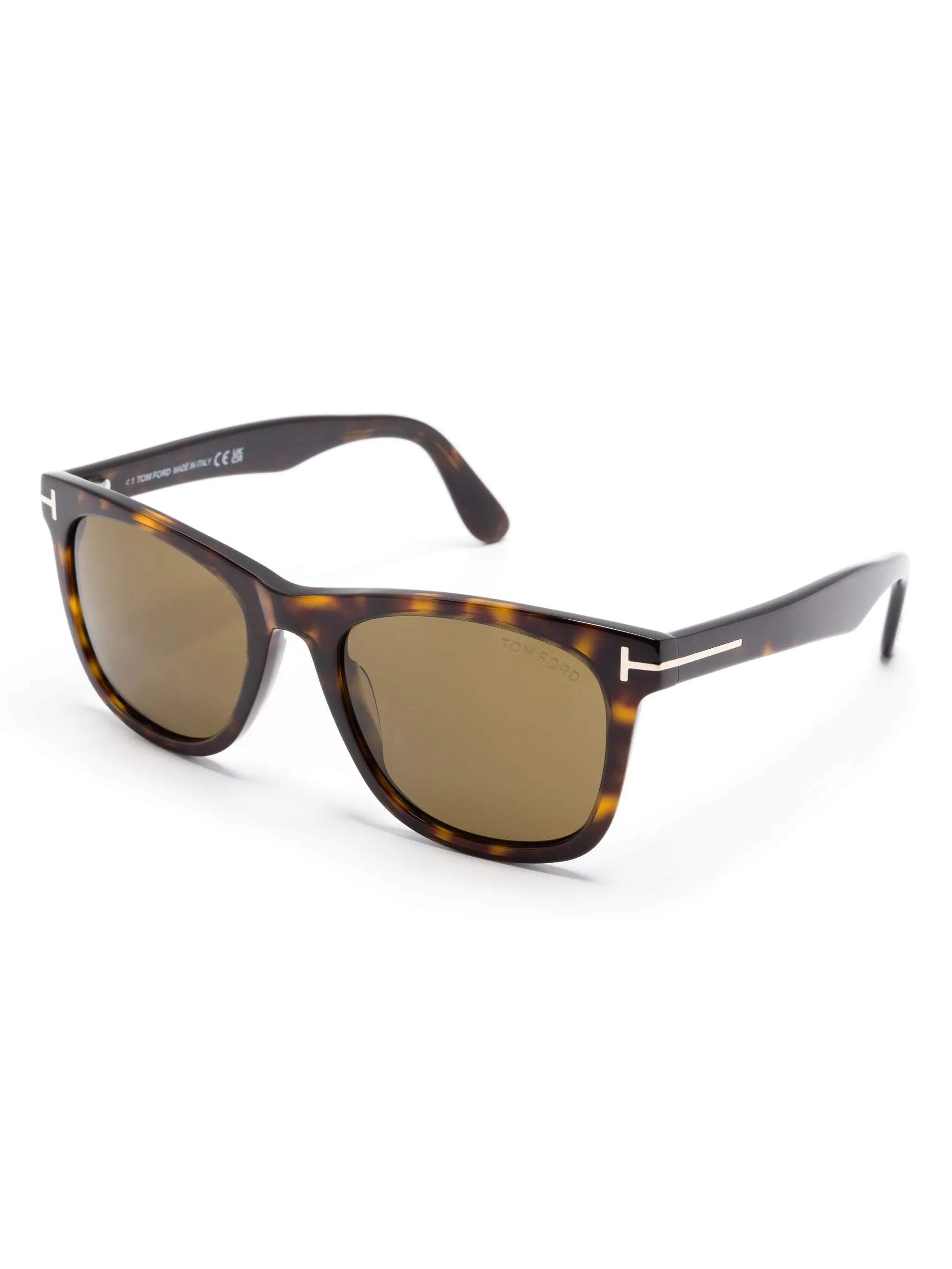 tortoiseshell square-frame sunglasses