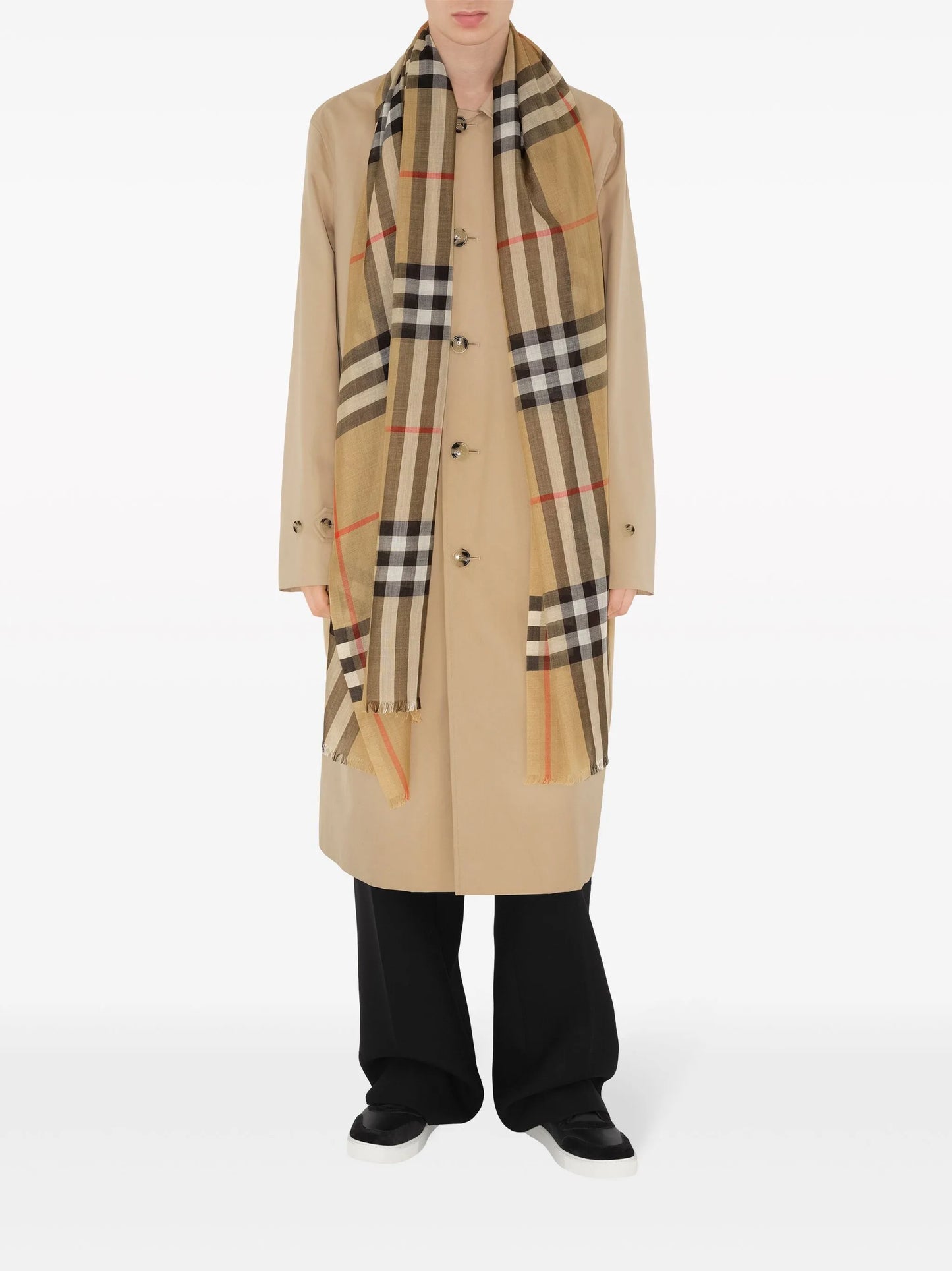 check-print scarf