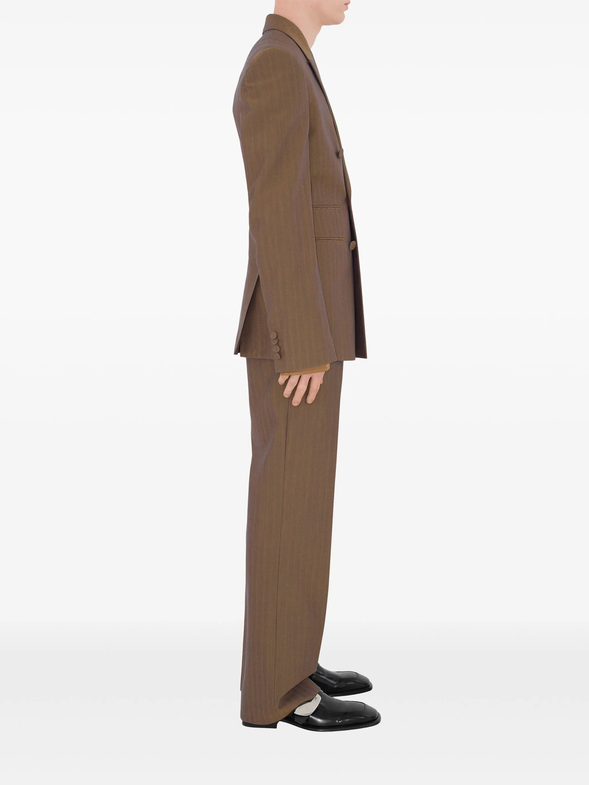double-breasted wool blazer