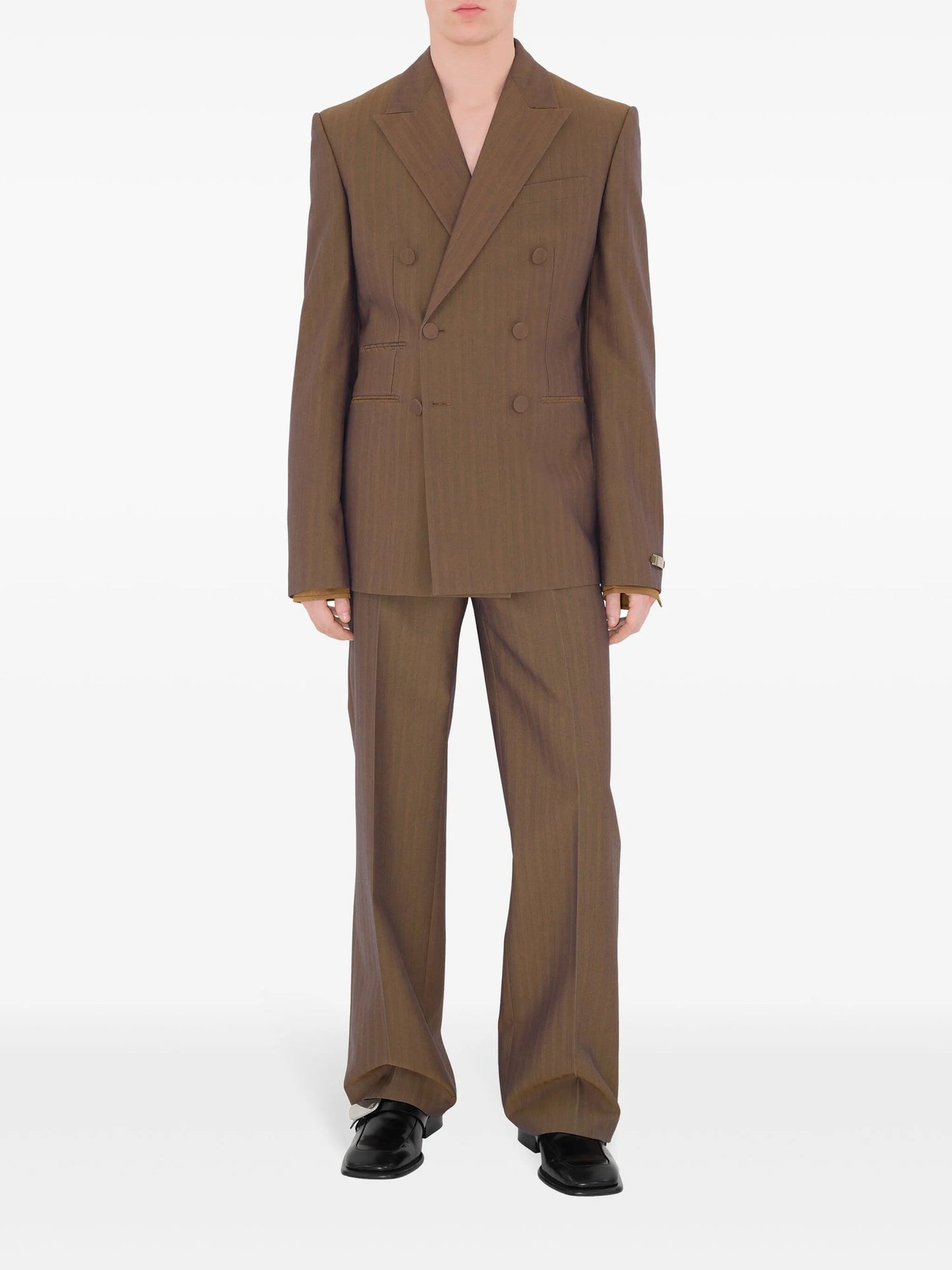 double-breasted wool blazer