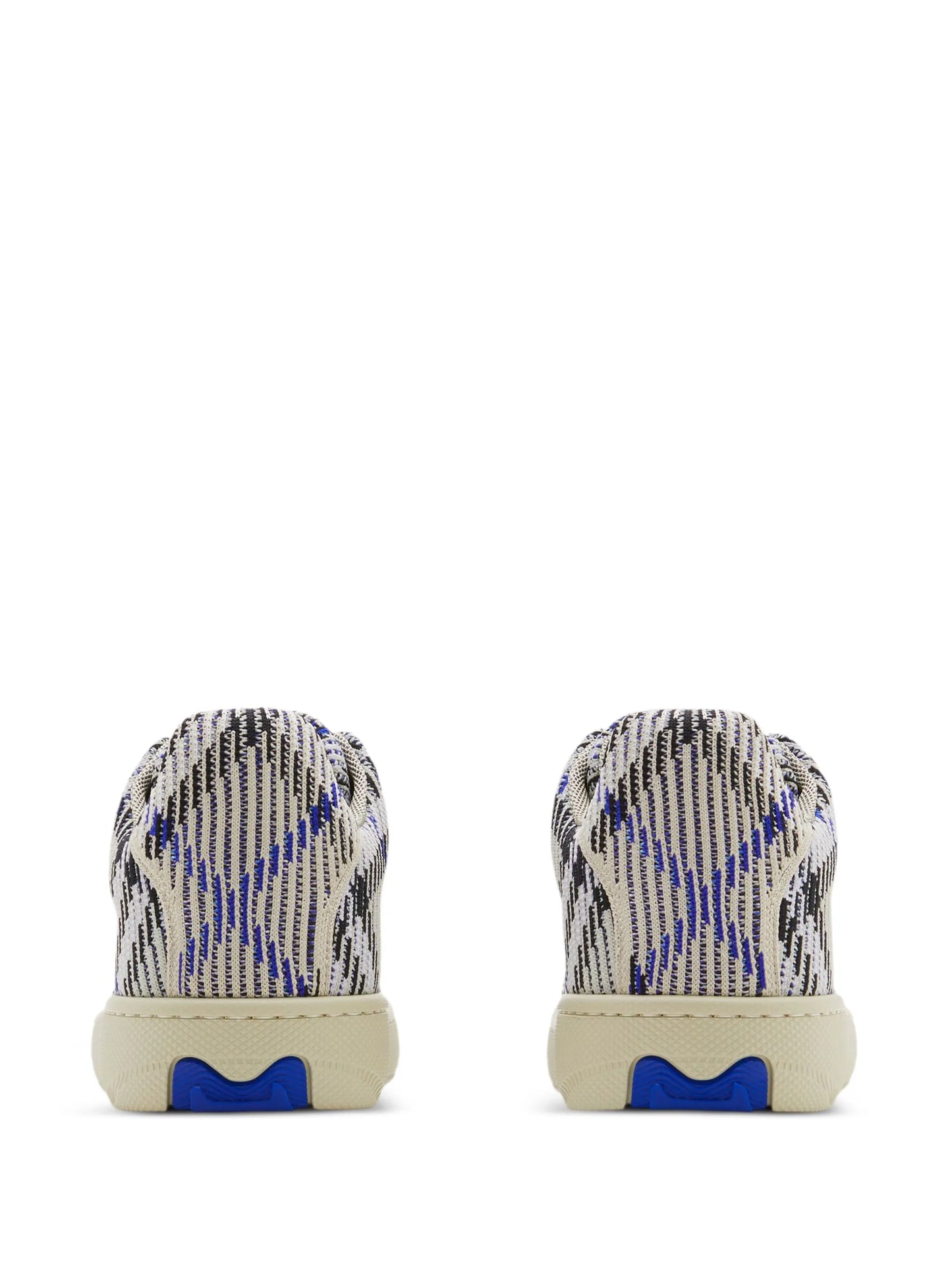 Box checked knitted sneakers