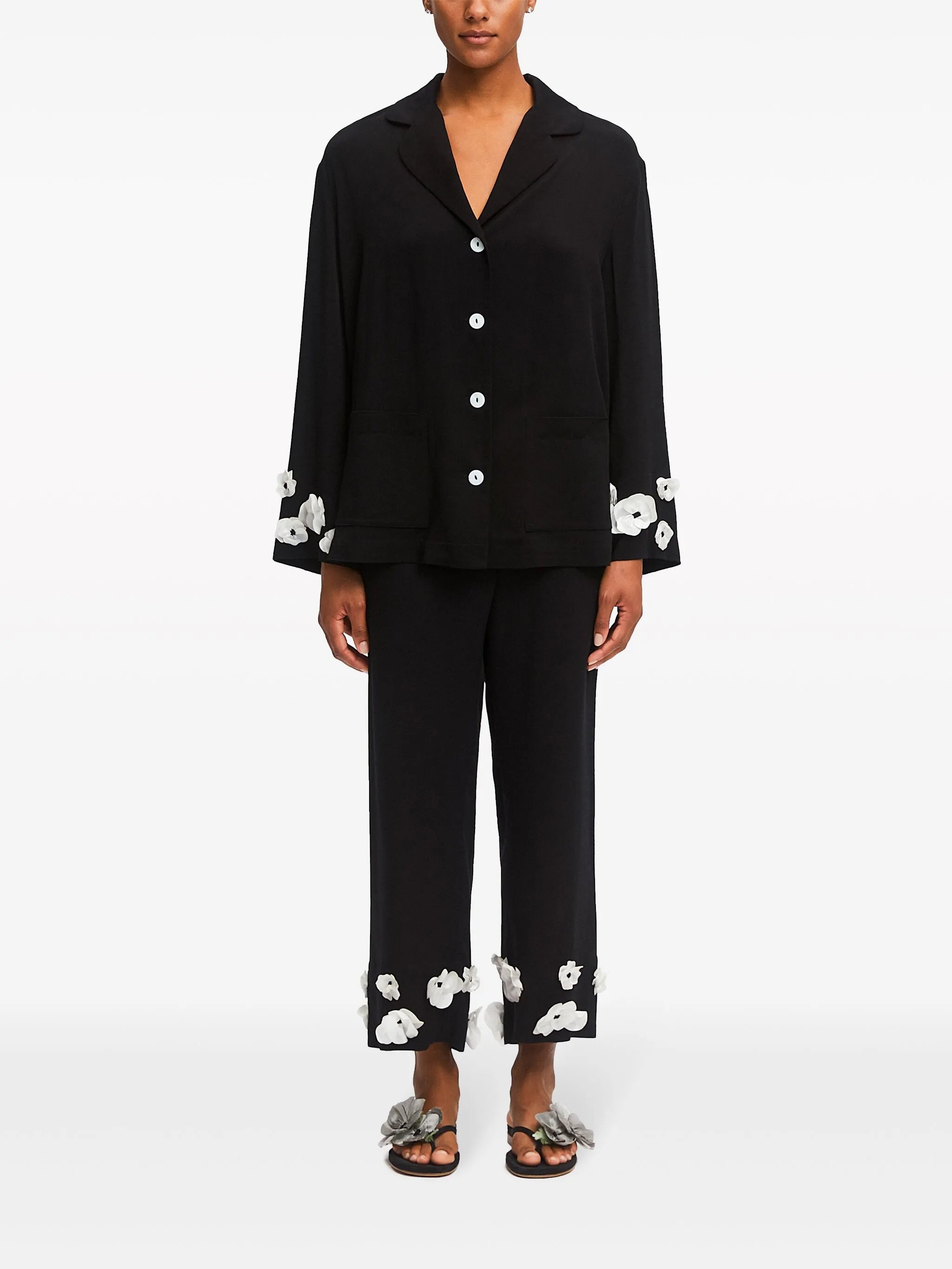 The Bloom Party silk pyjamas