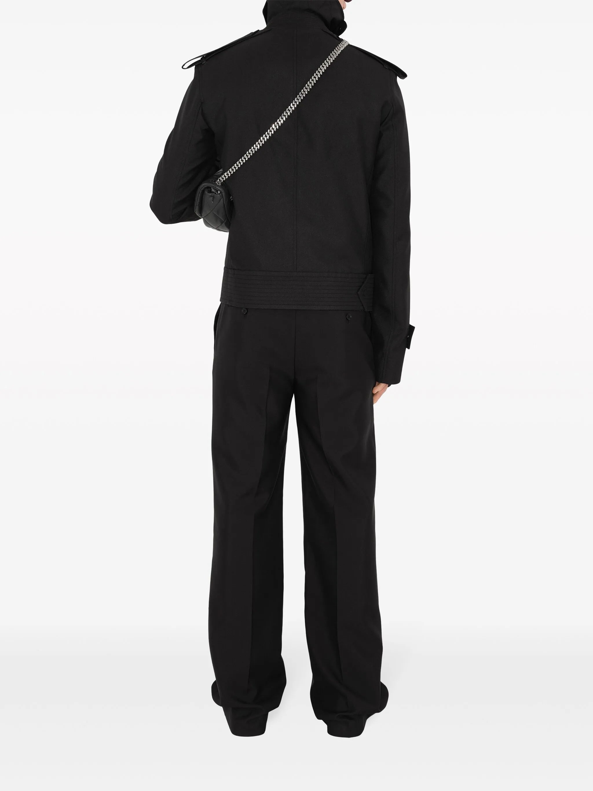 wool-blend tailored trousers