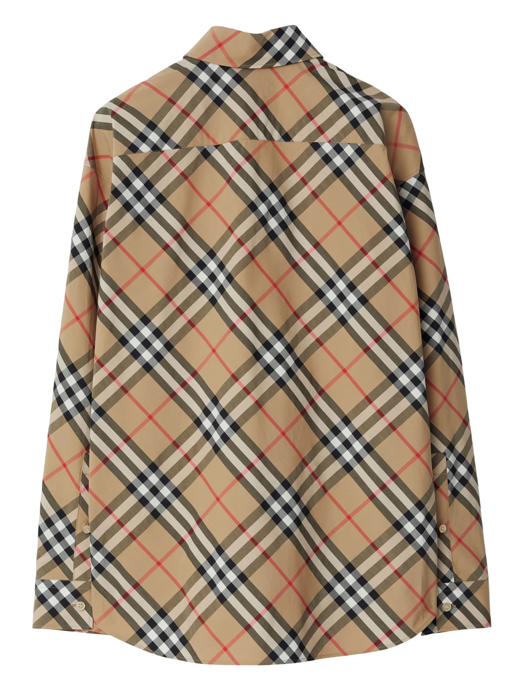 check-pattern cotton shirt