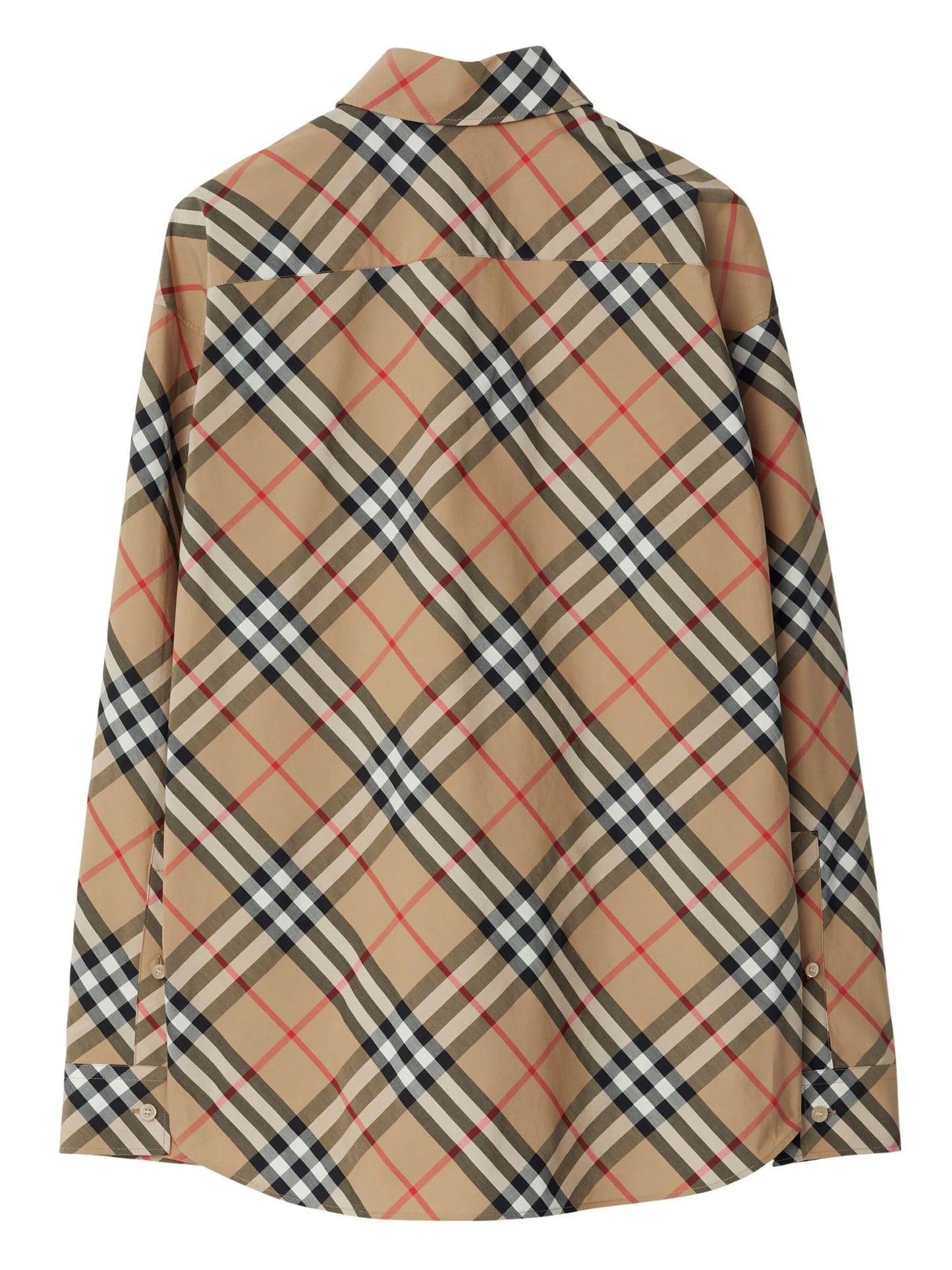 check-pattern cotton shirt