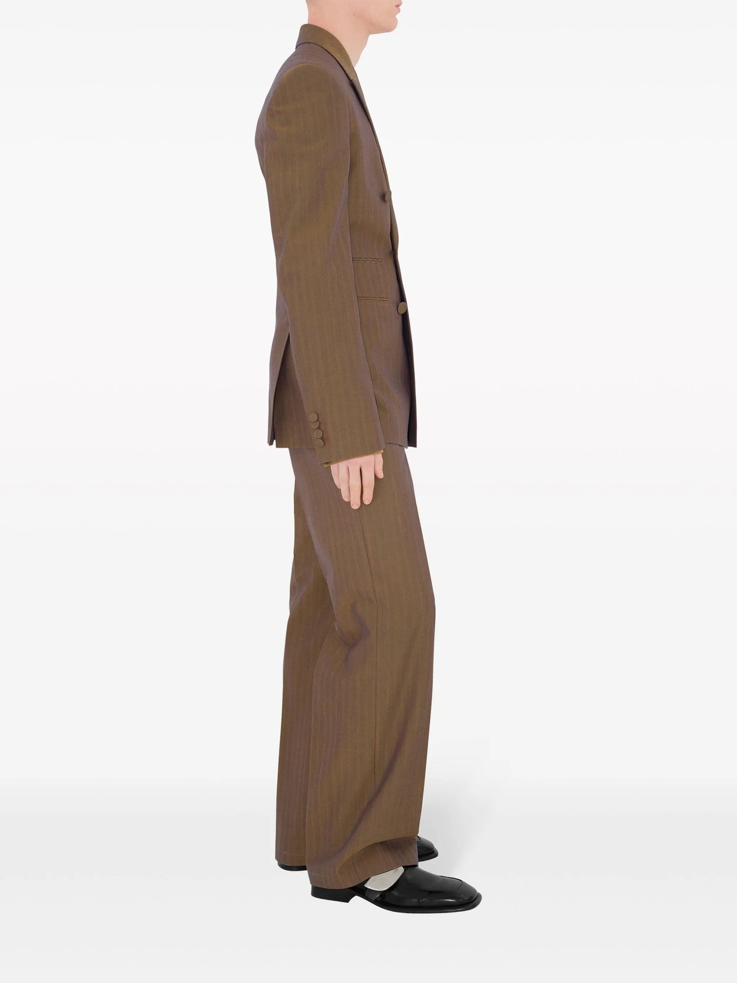 striped straight-leg trousers