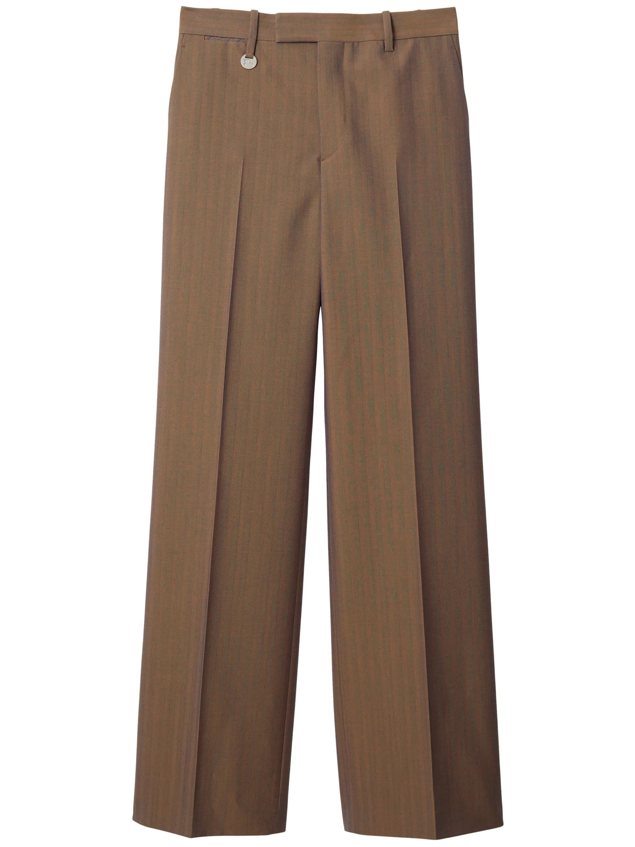 striped straight-leg trousers
