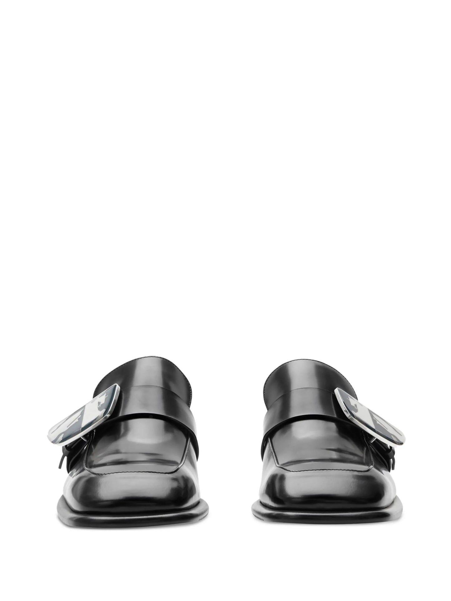 Shield leather loafers