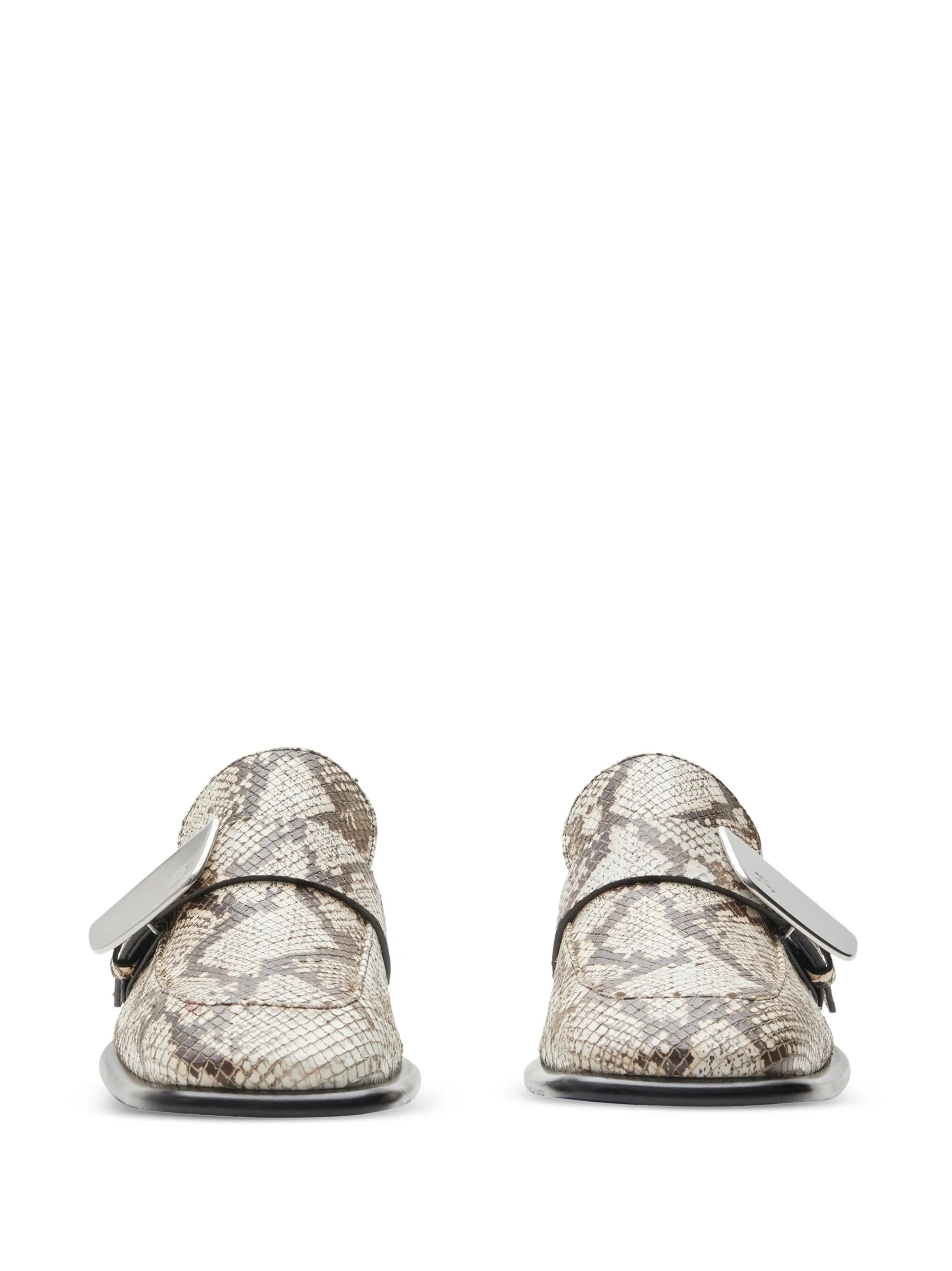 Shield python-print loafers