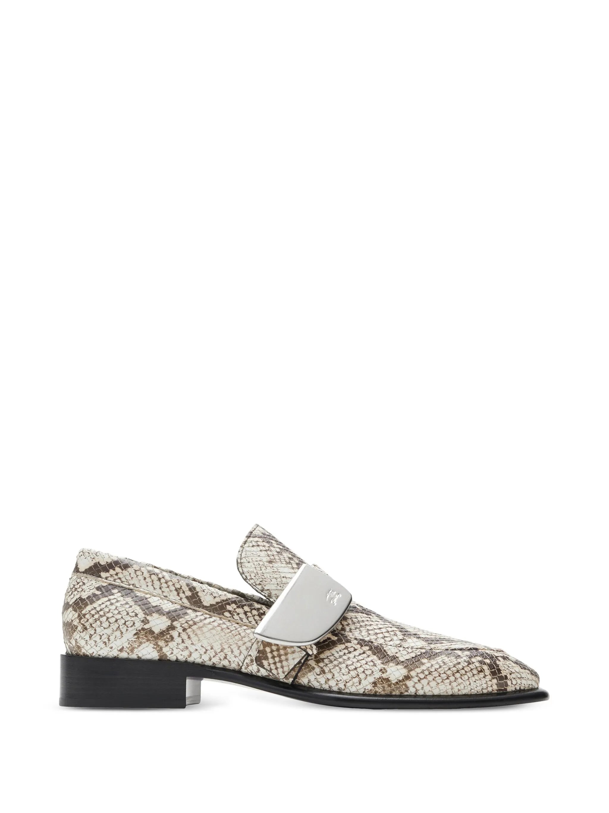Shield python-print loafers