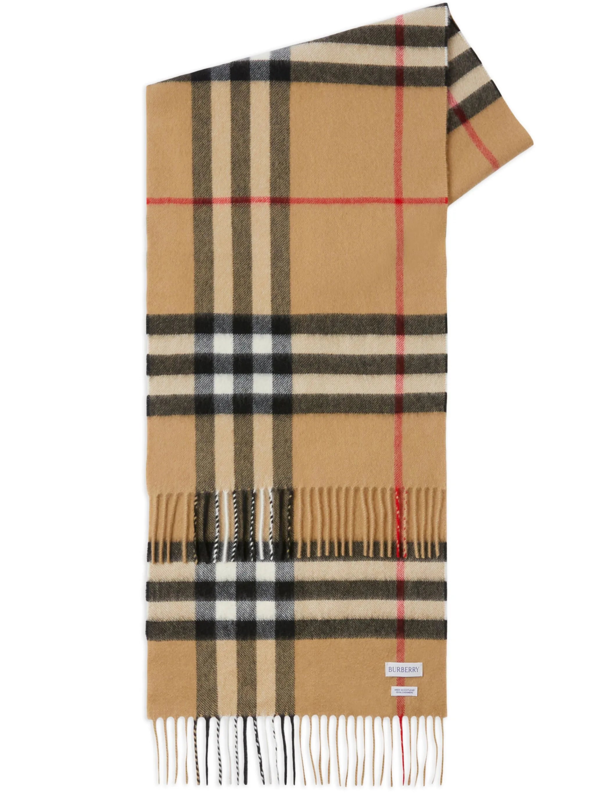 Check cashmere scarf