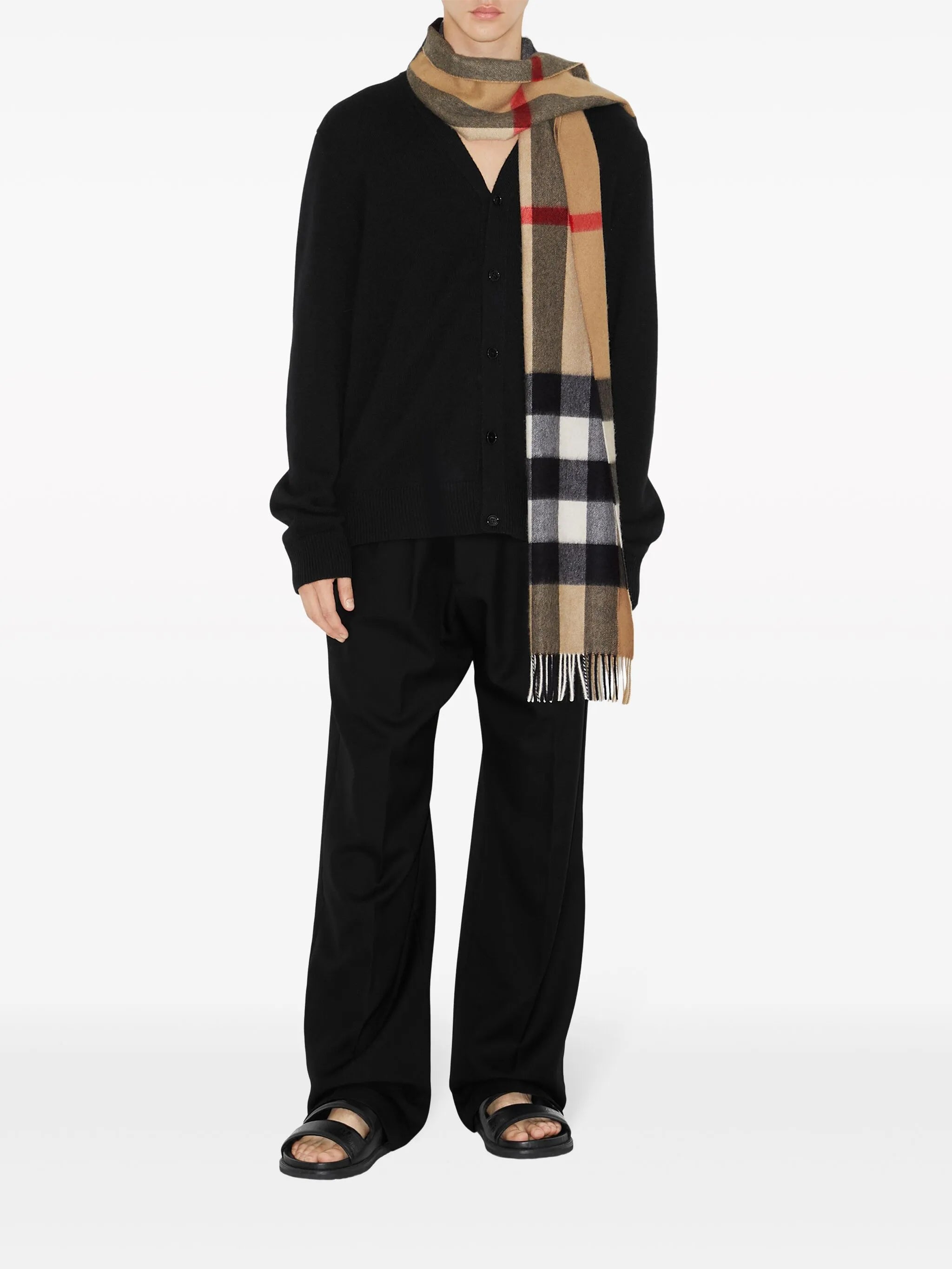 Vintage Check cashmere scarf