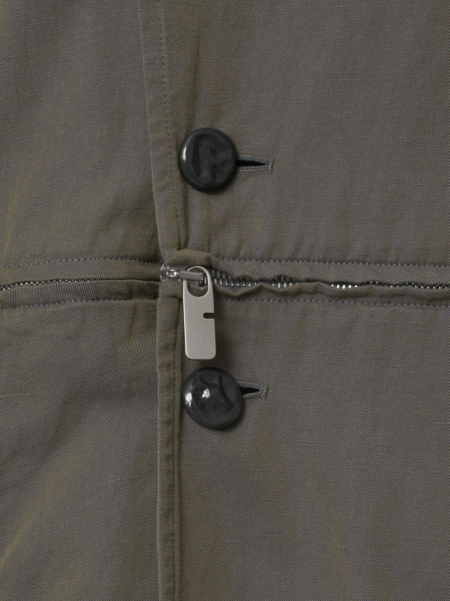 cotton-linen blend trench dress