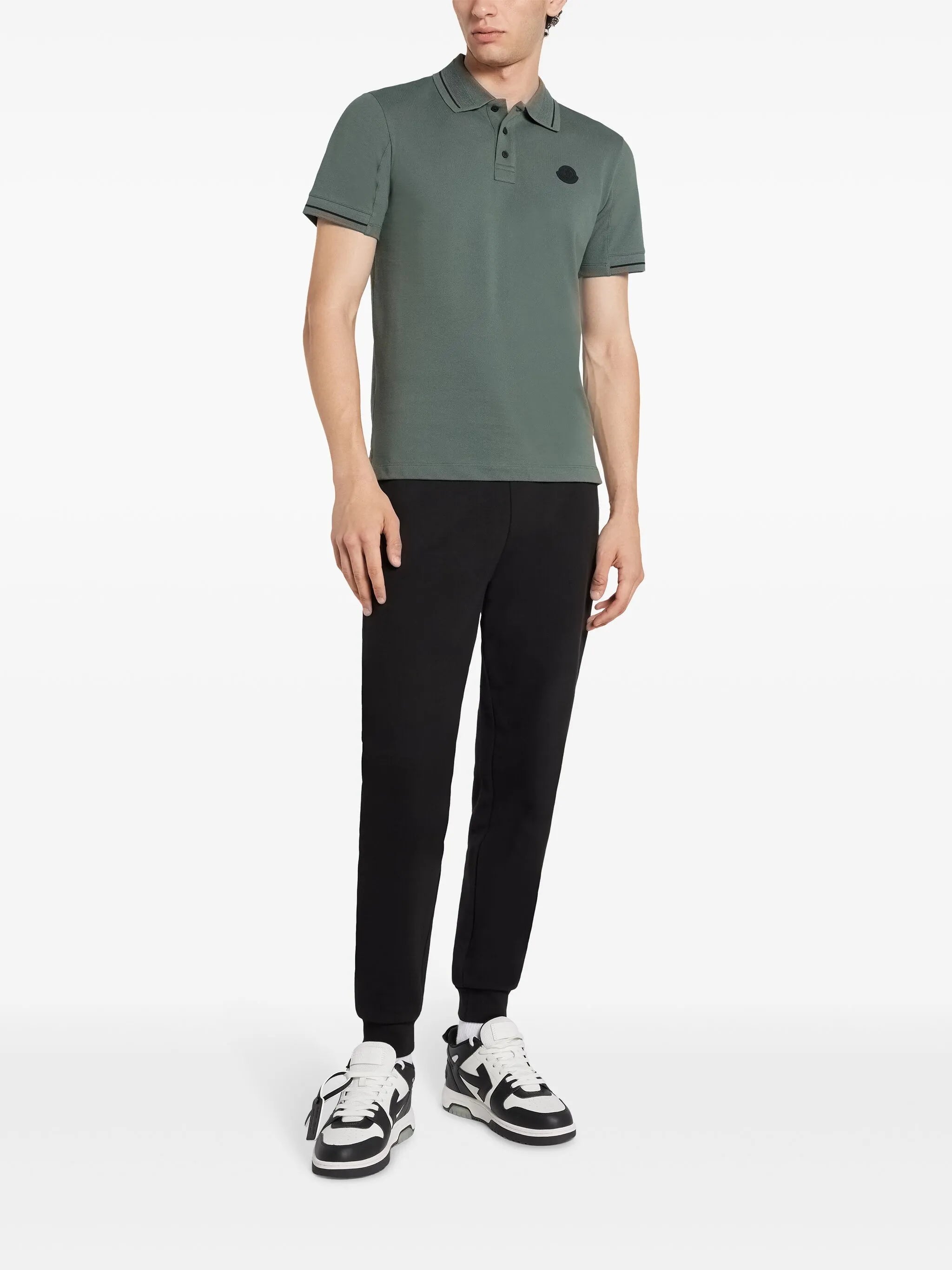 tapered-leg cotton track pants
