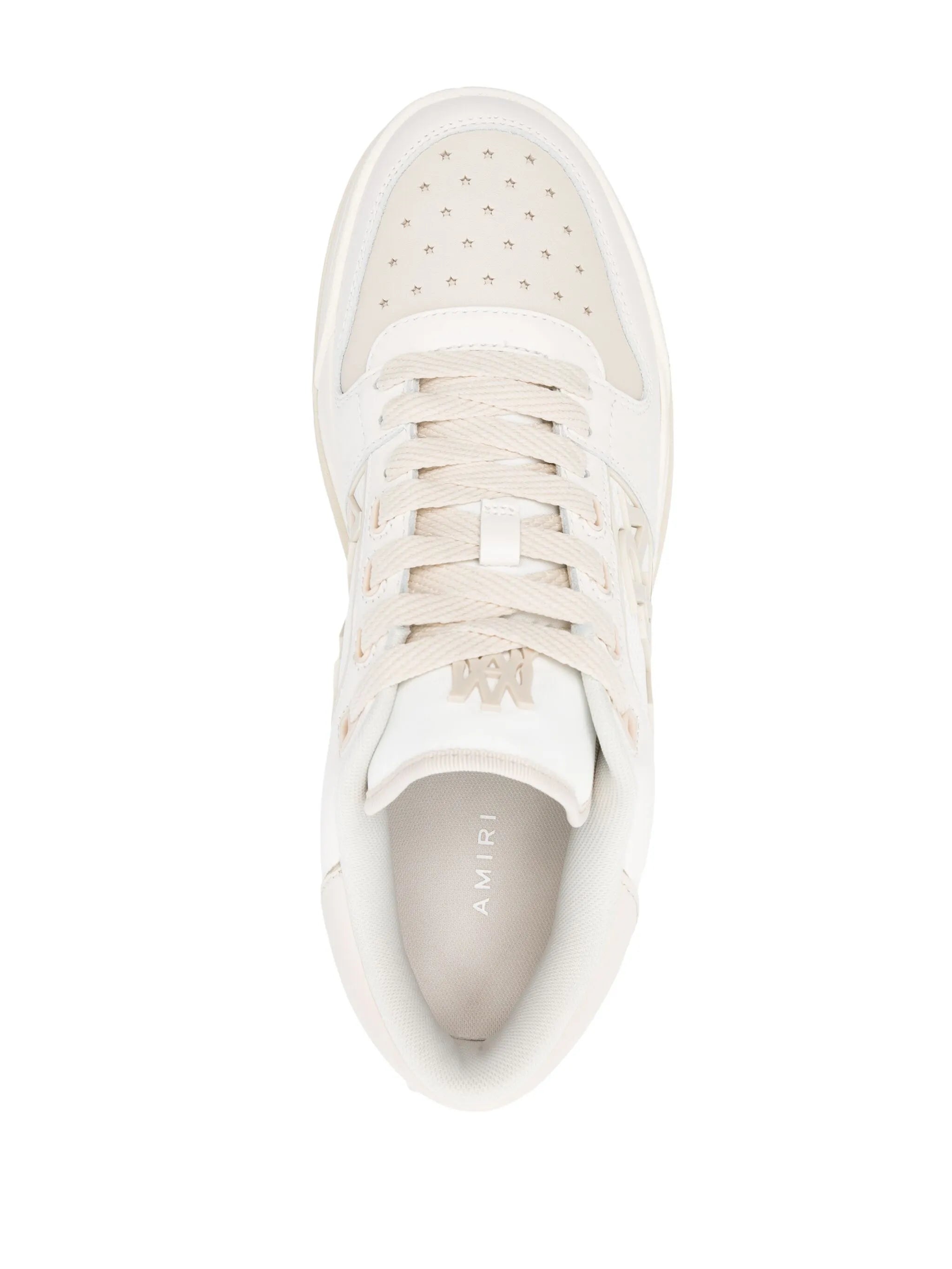 logo-embossed leather sneakers