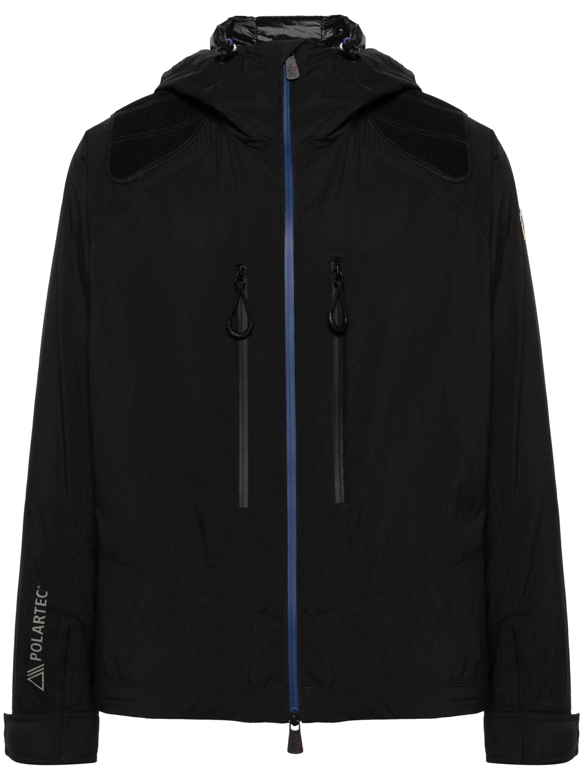 zip-up hooded jacket