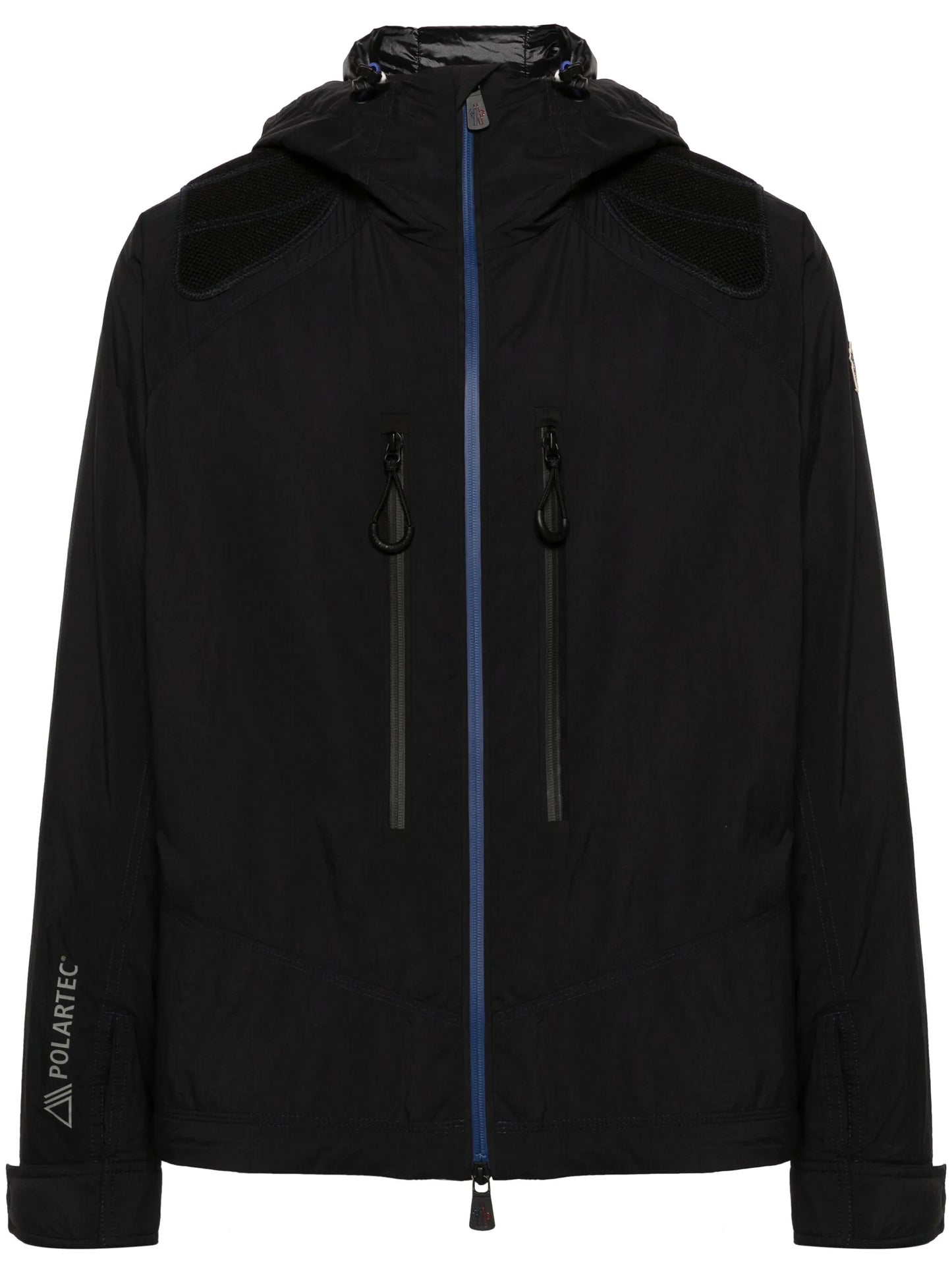zip-up hooded jacket