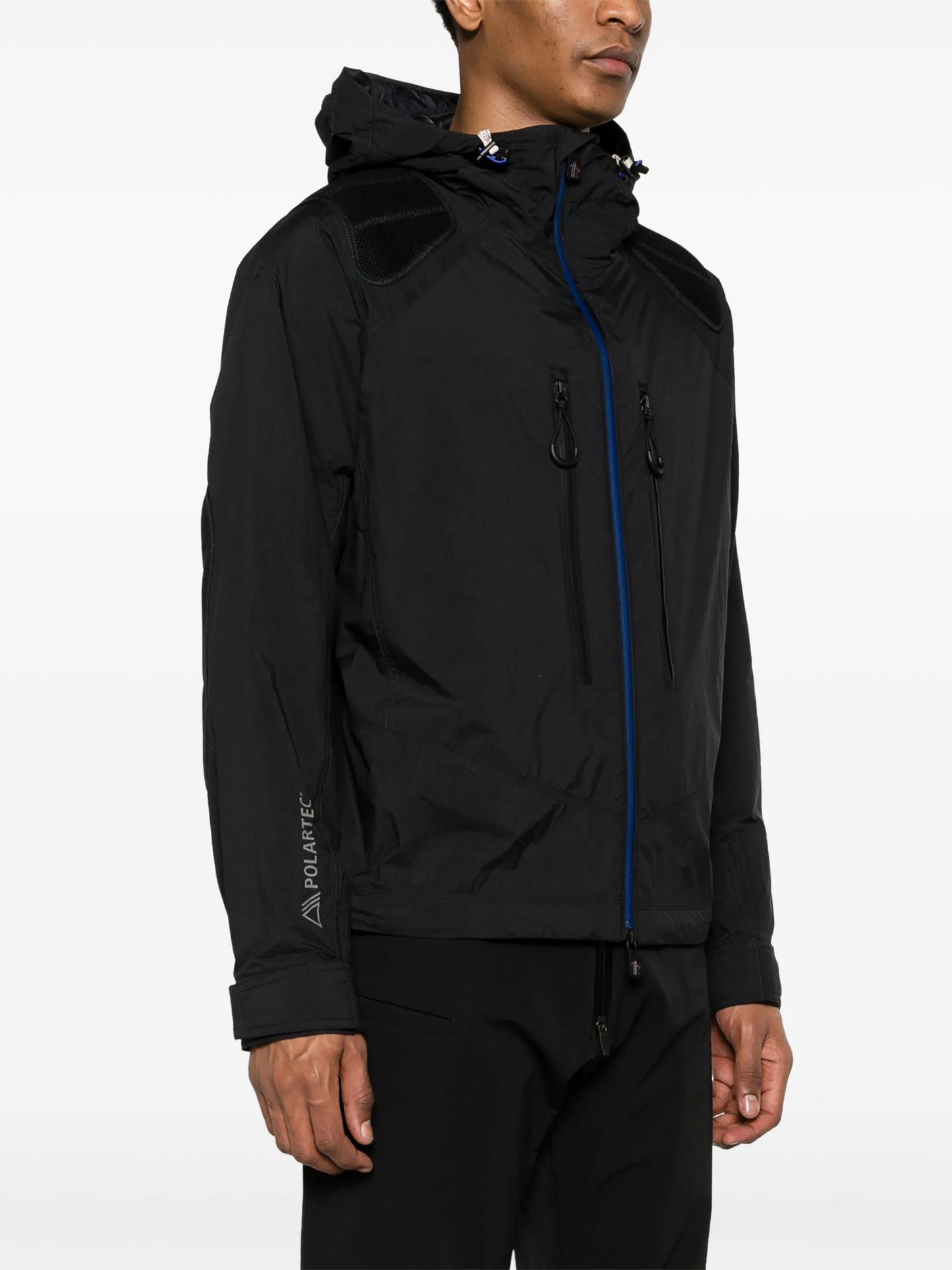 zip-up hooded jacket