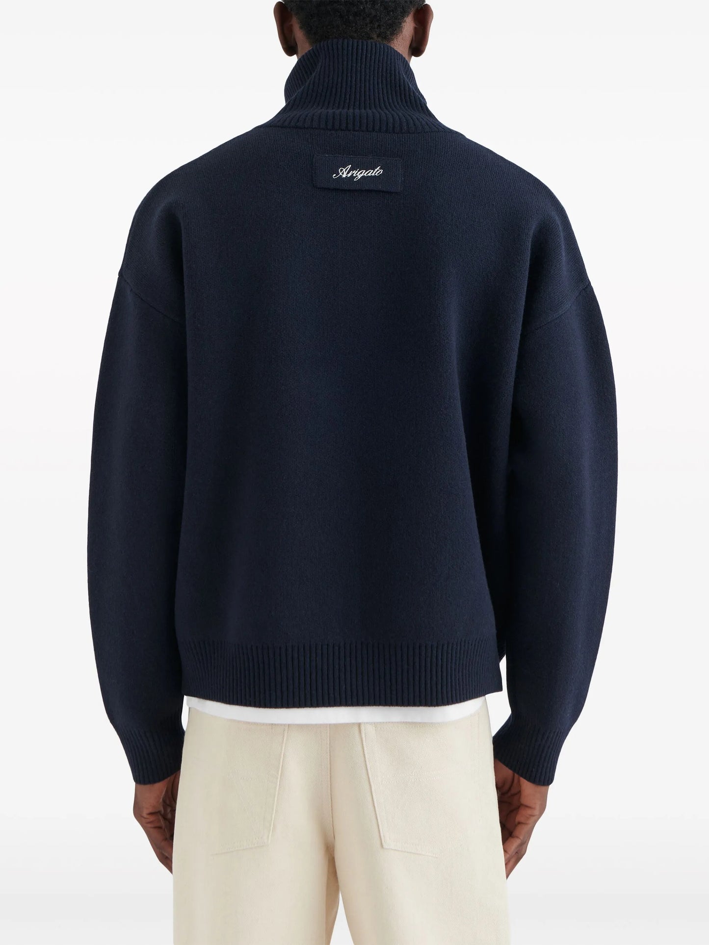 Core wool-blend zipped cardigan