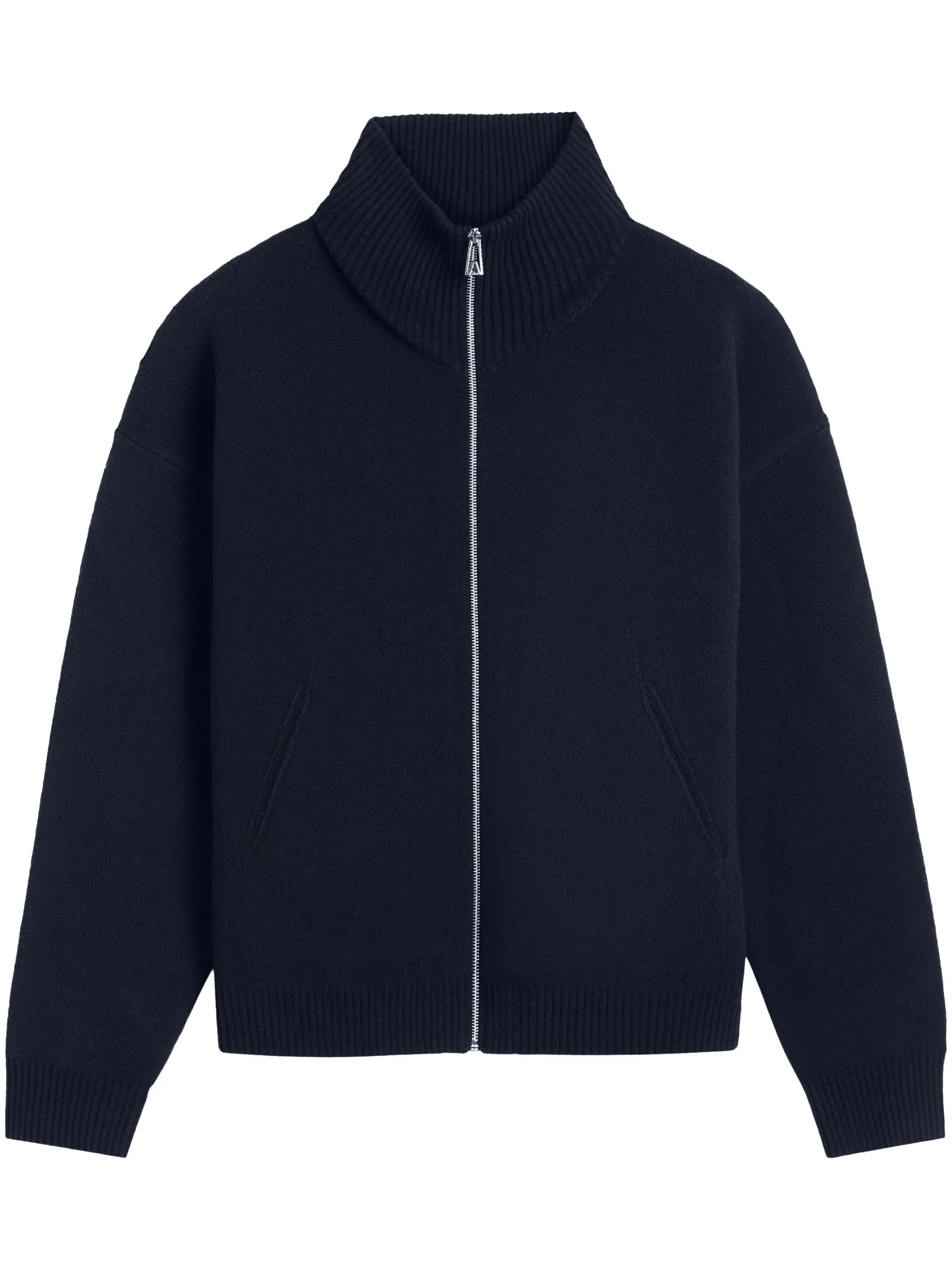 Core wool-blend zipped cardigan