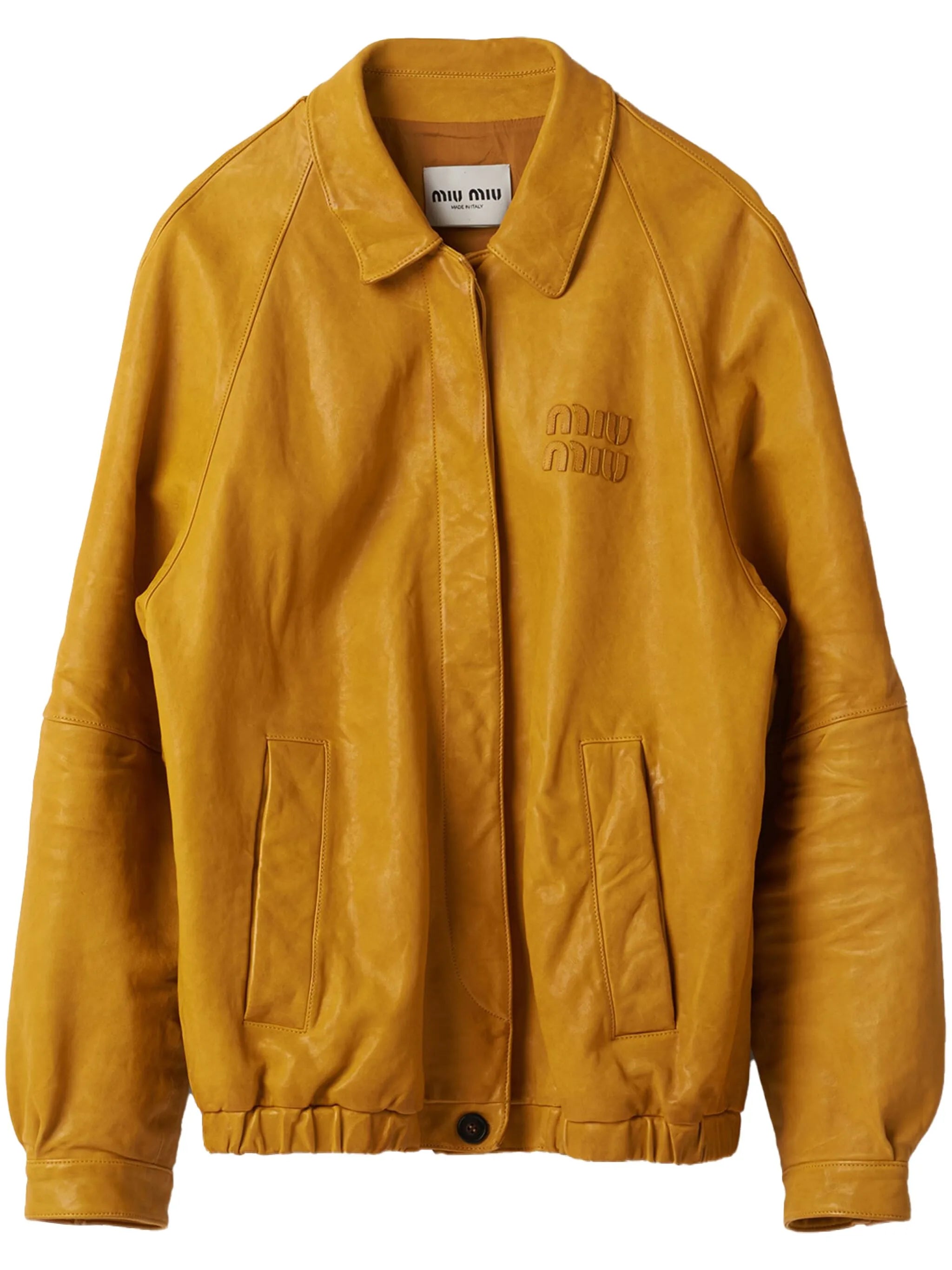 nappa leather bomber jacket