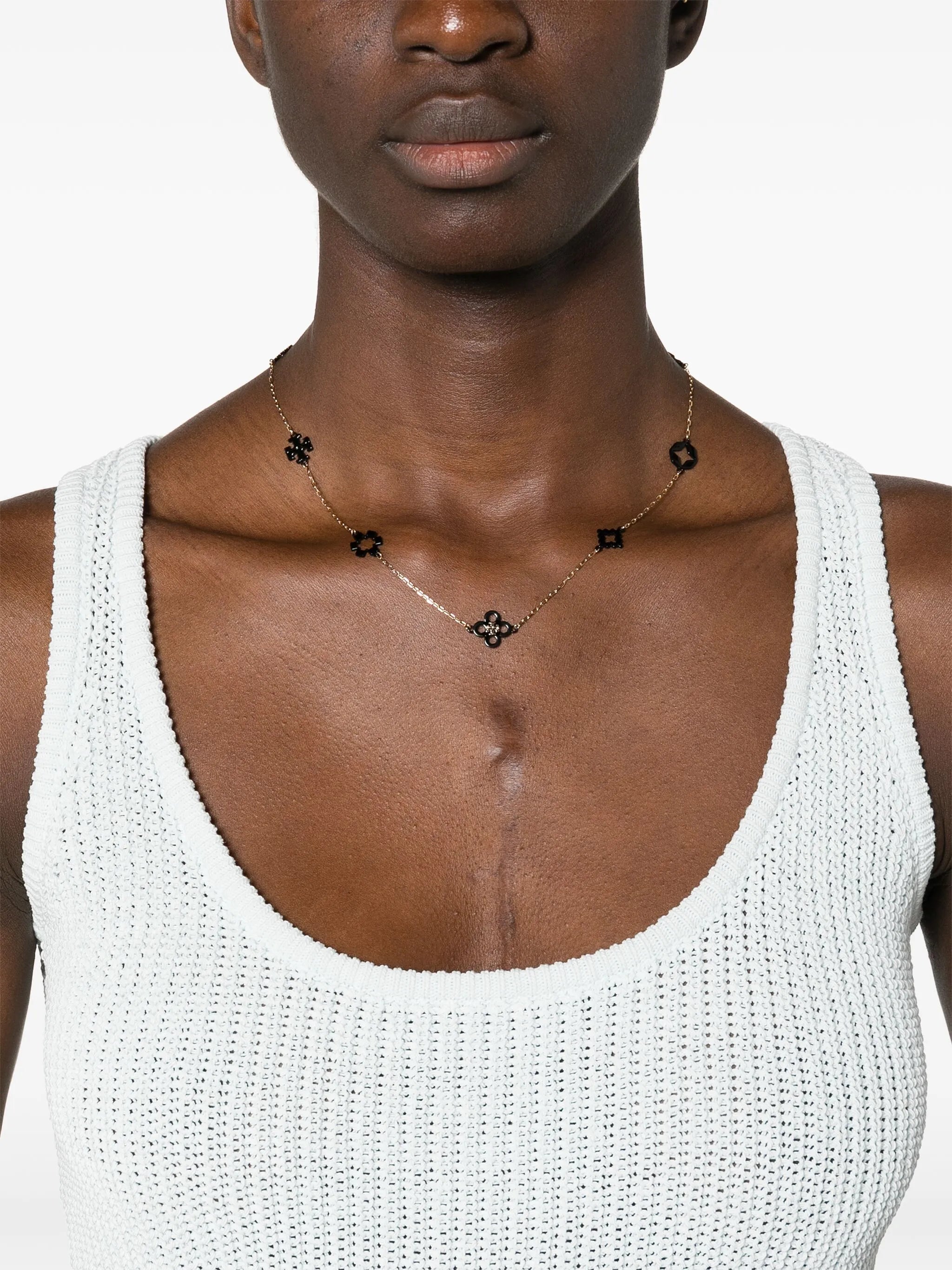 Kira Clover chain-link necklace