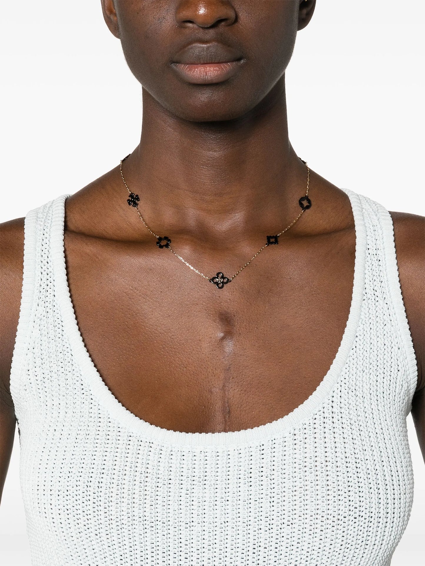 Kira Clover chain-link necklace