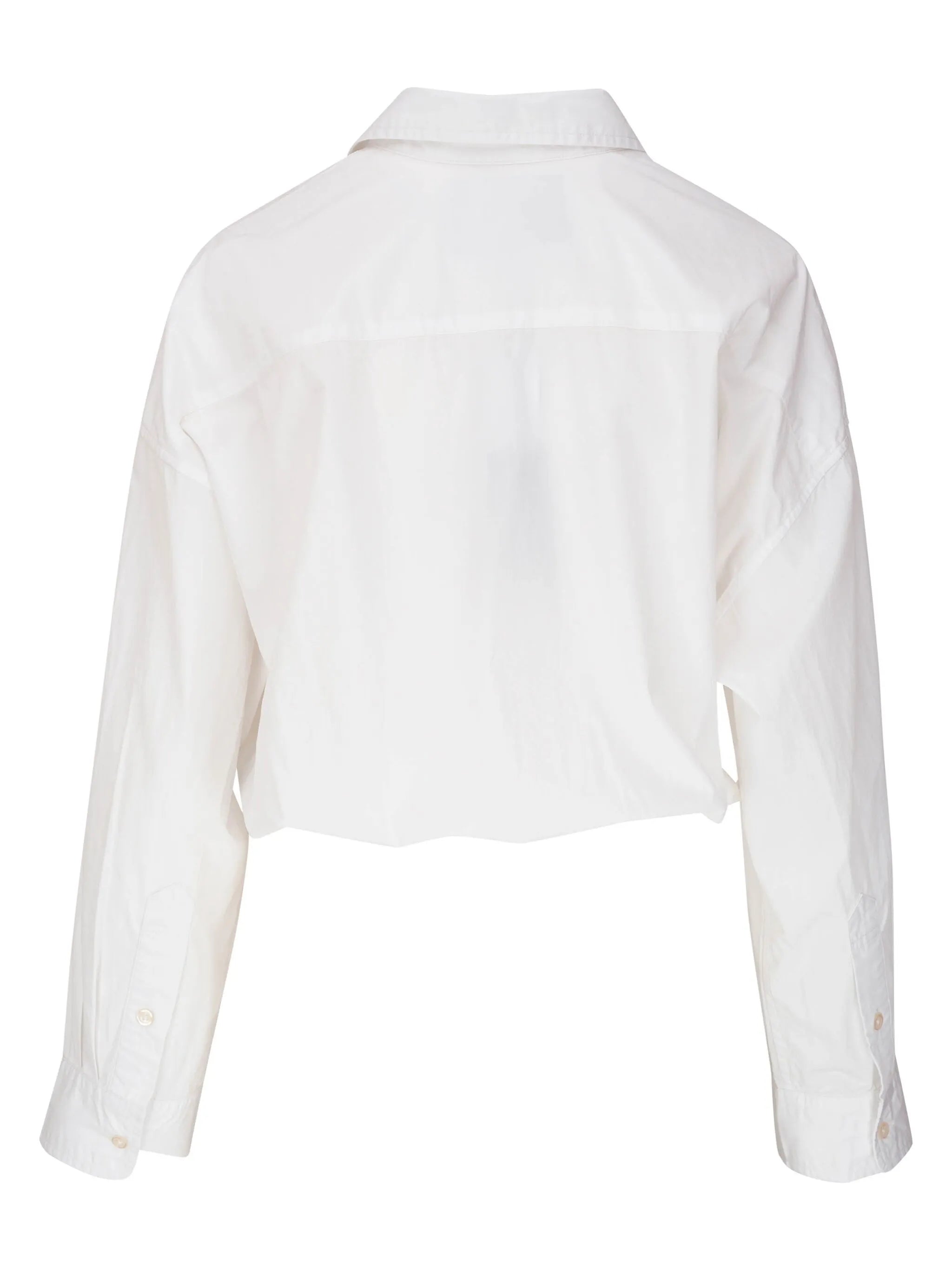 crossover bubble shirt cropped