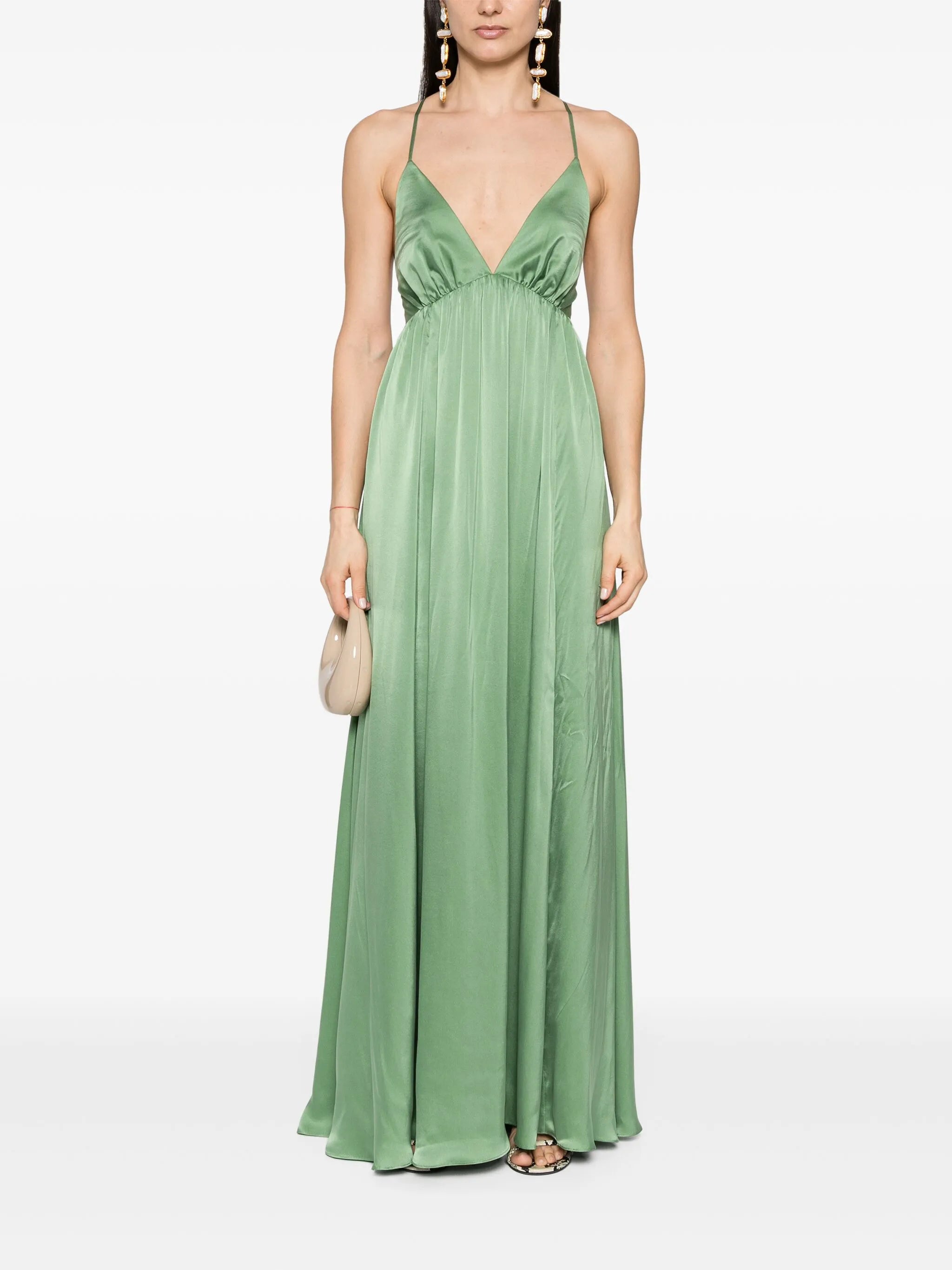 silk-satin maxi dress