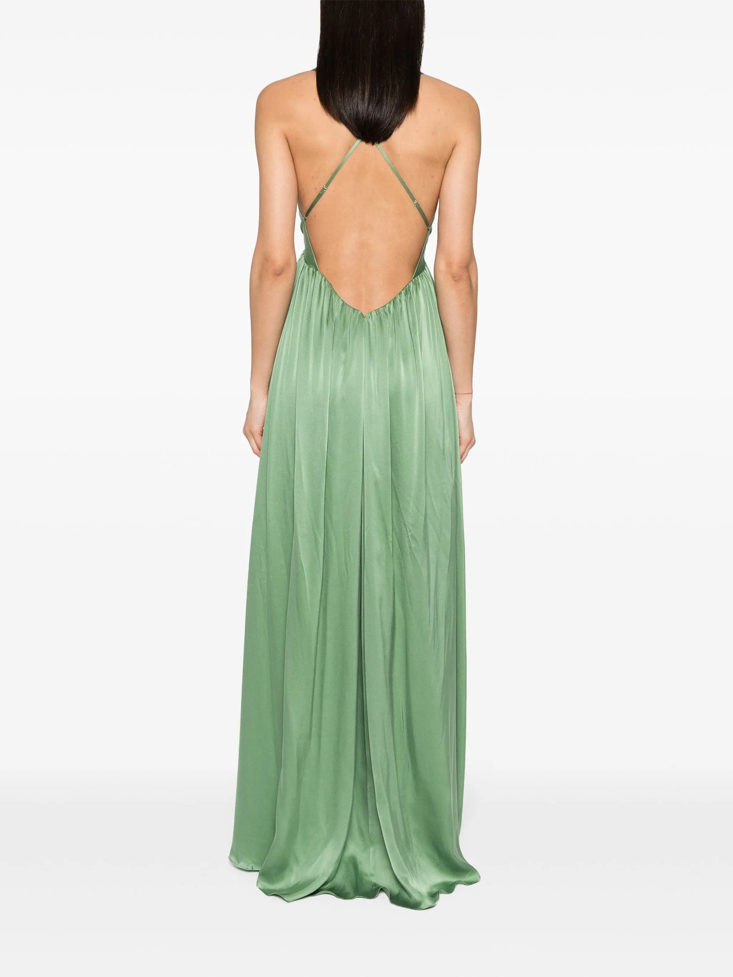 silk-satin maxi dress