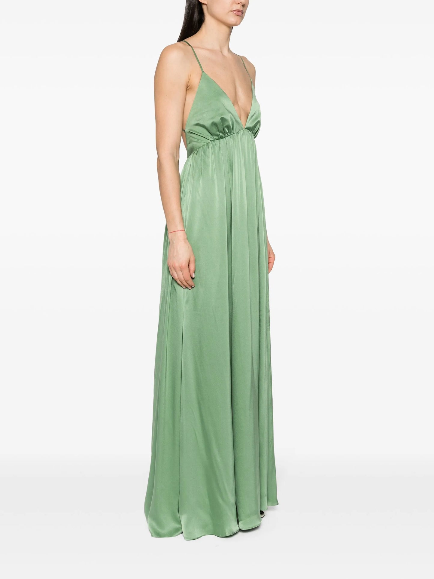 silk-satin maxi dress
