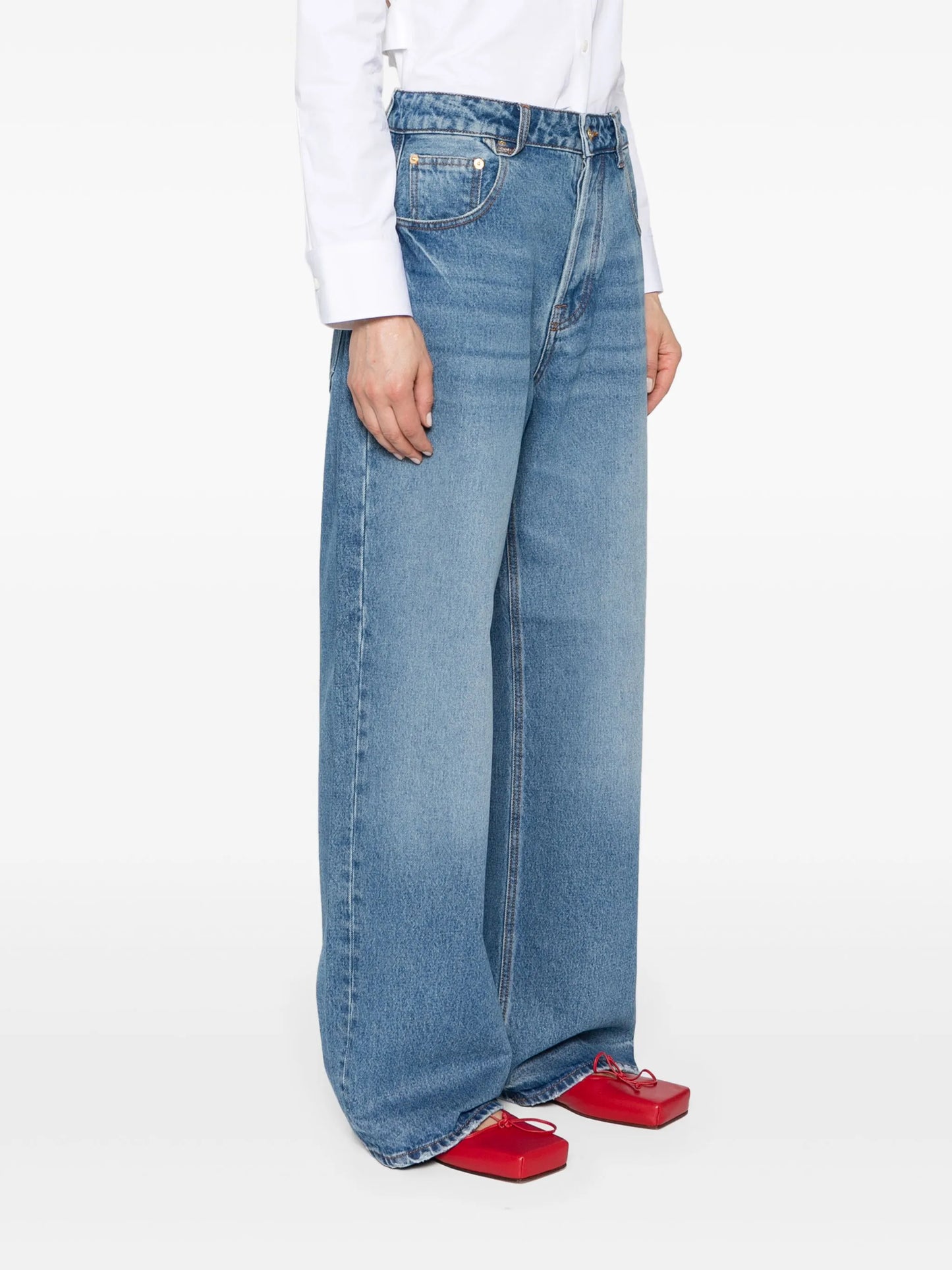 Nîmes mid-rise wide jeans