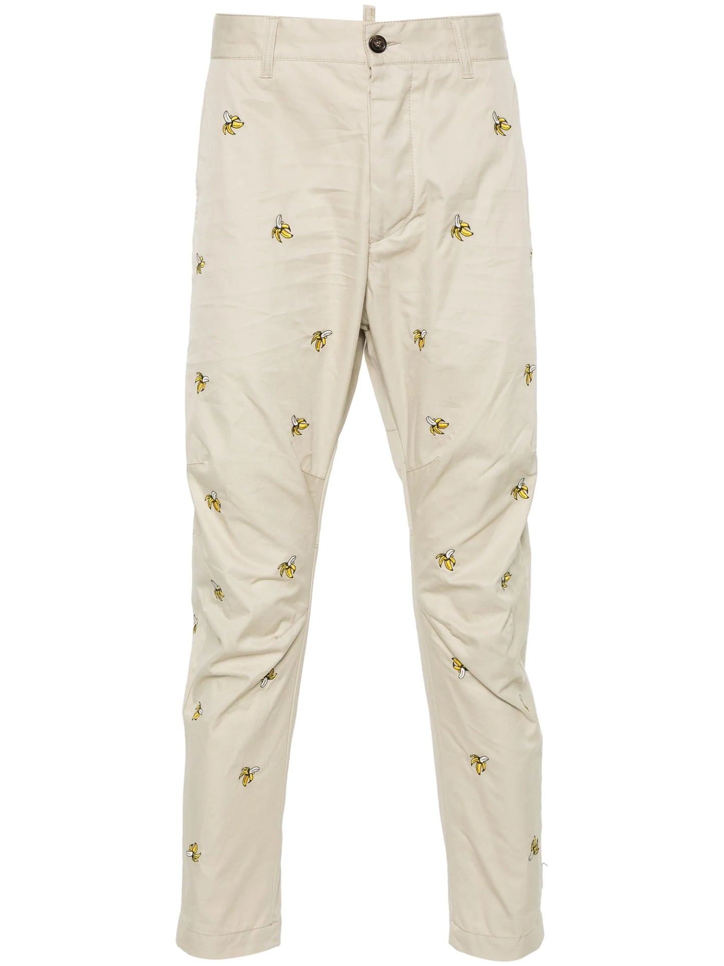 Embroidered Fruits chino pants