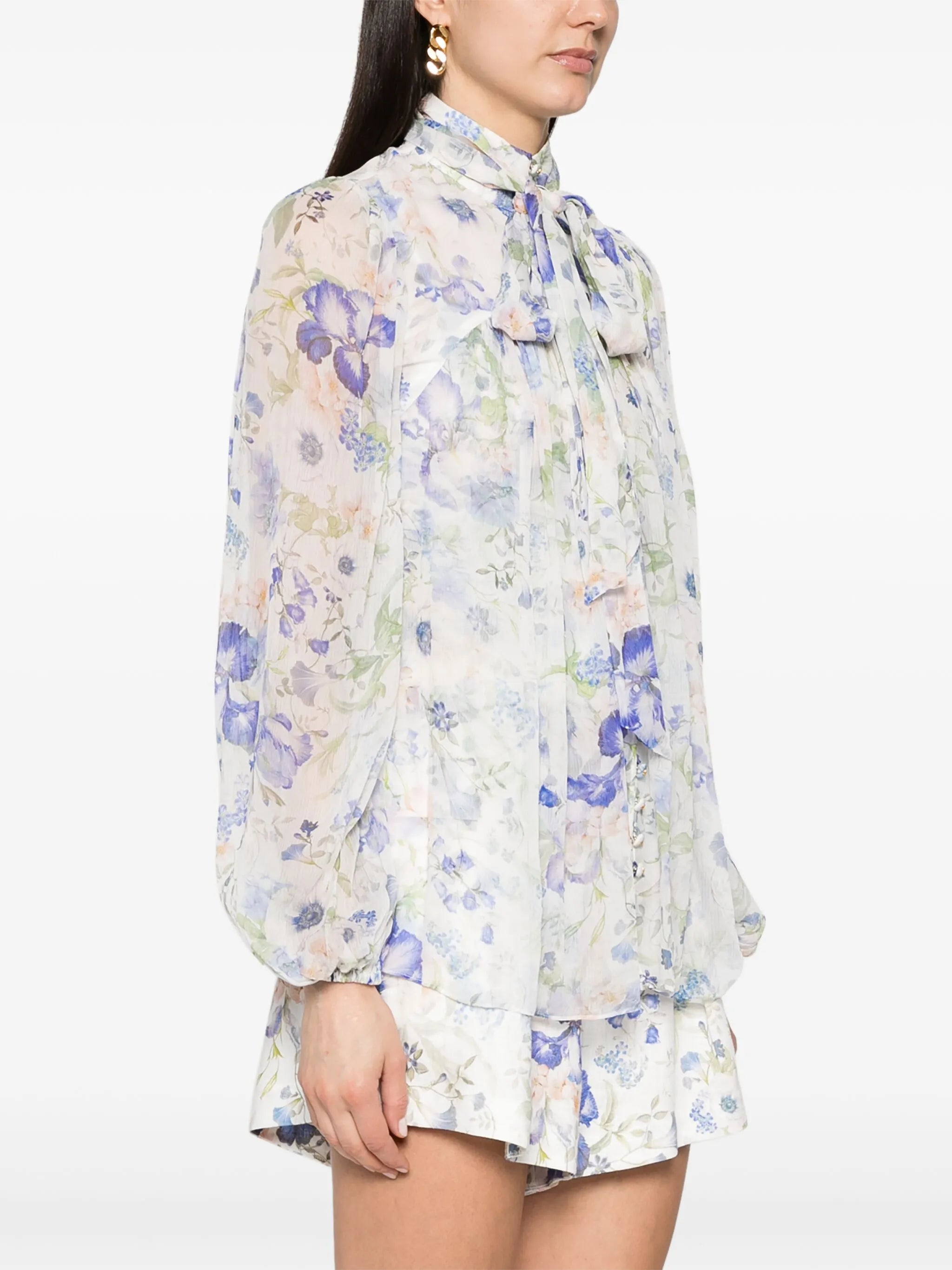 Natura floral-print blouse
