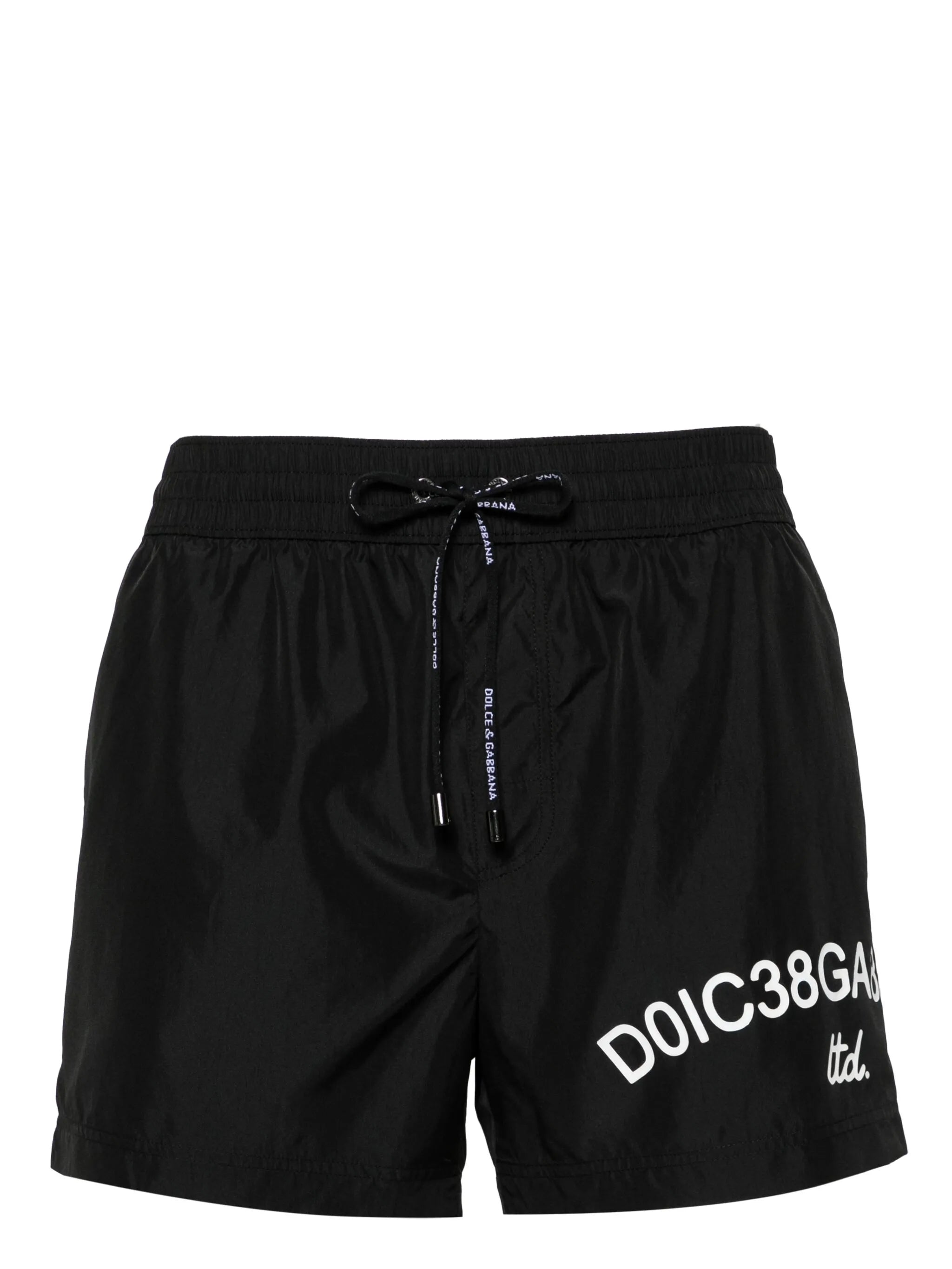 logo-print drawstring swim shorts