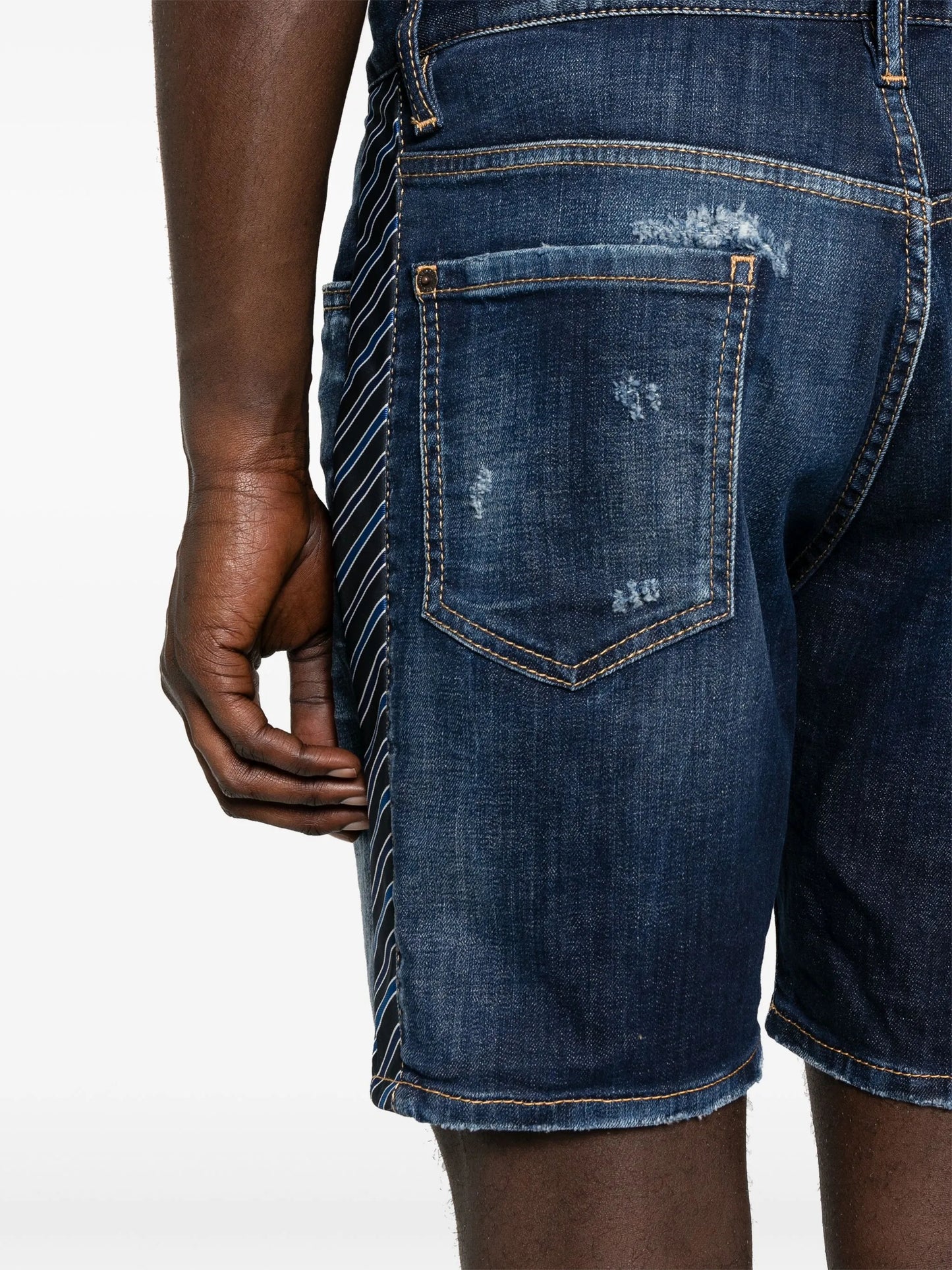 Dark Easy Ripped Wash Marine shorts