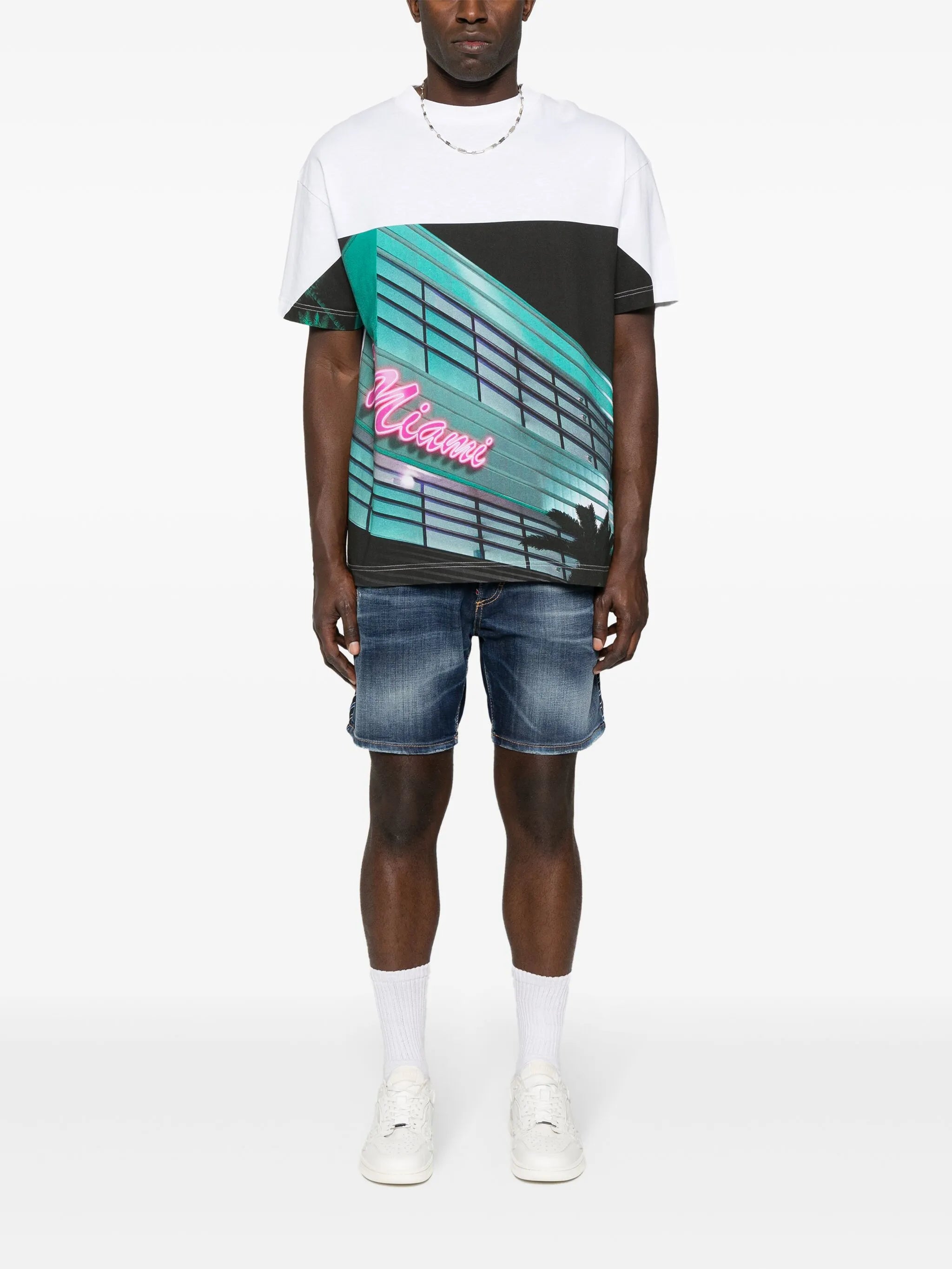 Dark Easy Ripped Wash Marine shorts