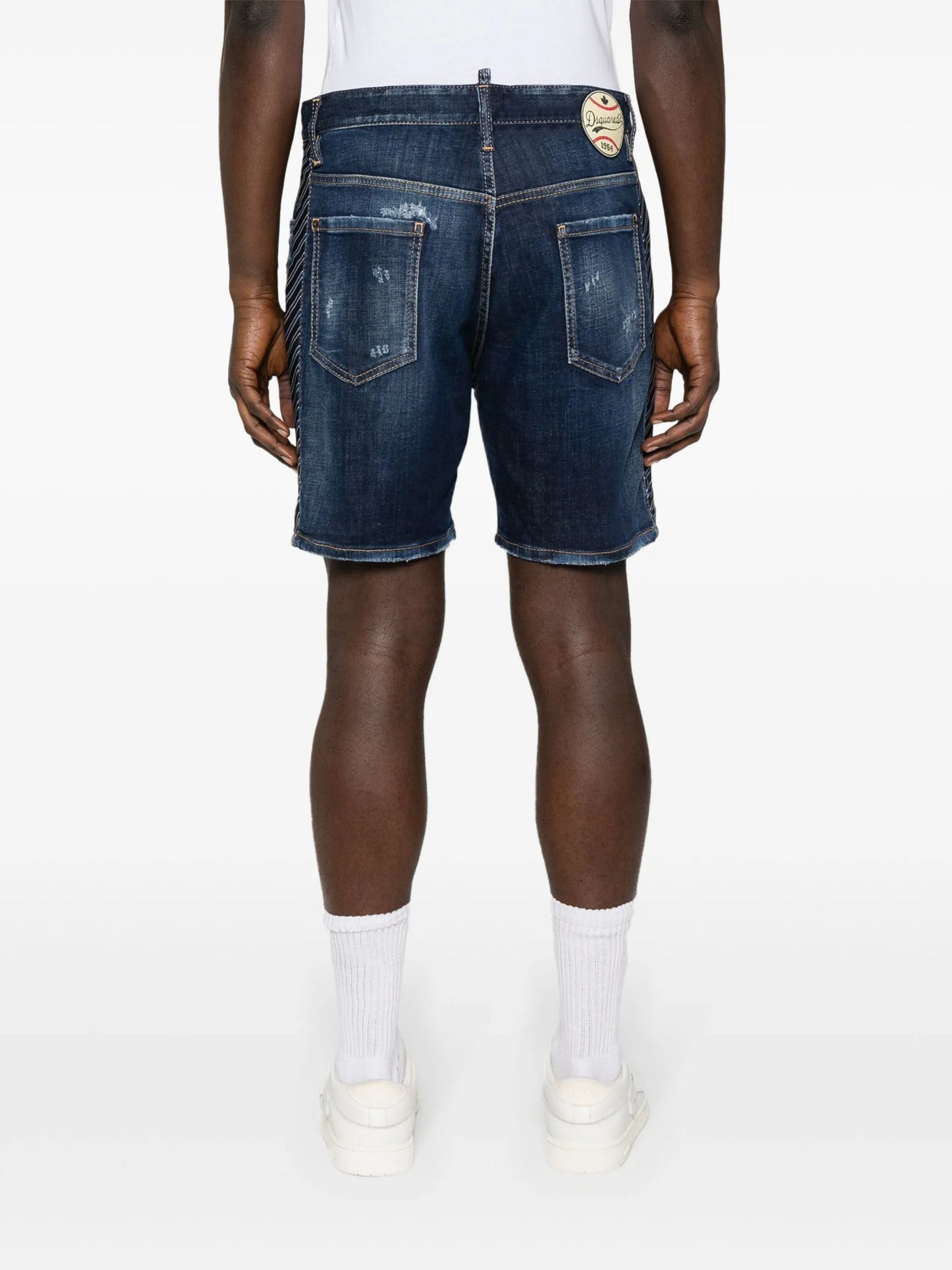 Dark Easy Ripped Wash Marine shorts