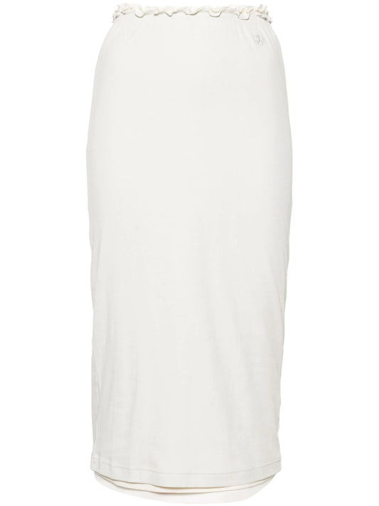 + layered cotton midi skirt