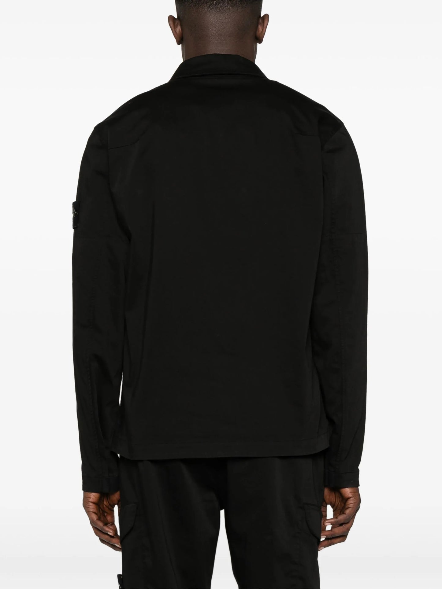 Compass-badge gabardine jacket