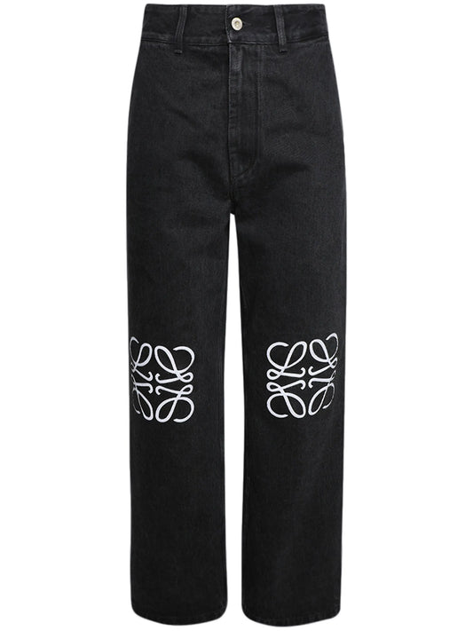 Anagram wide-leg jeans