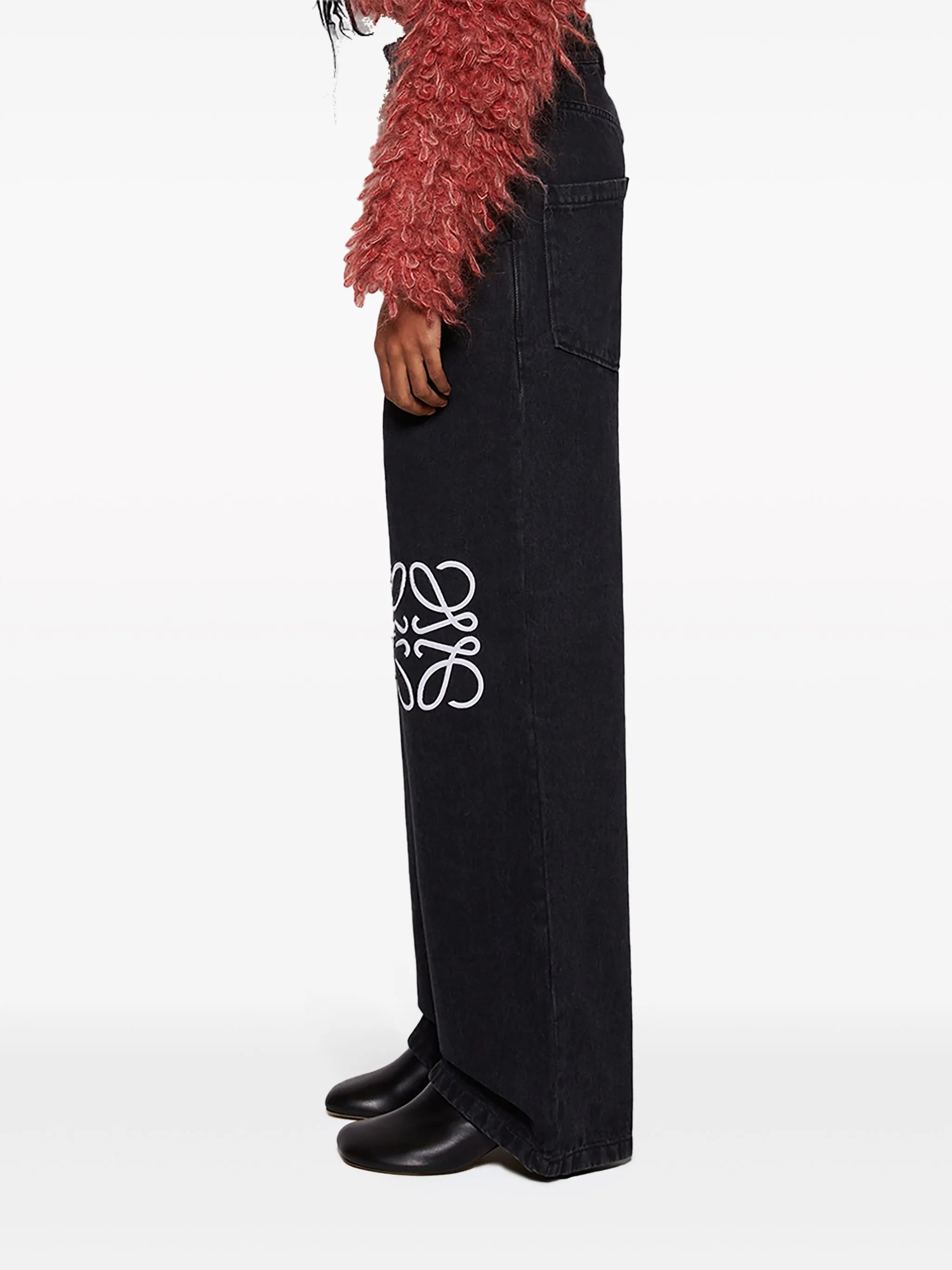 Anagram wide-leg jeans