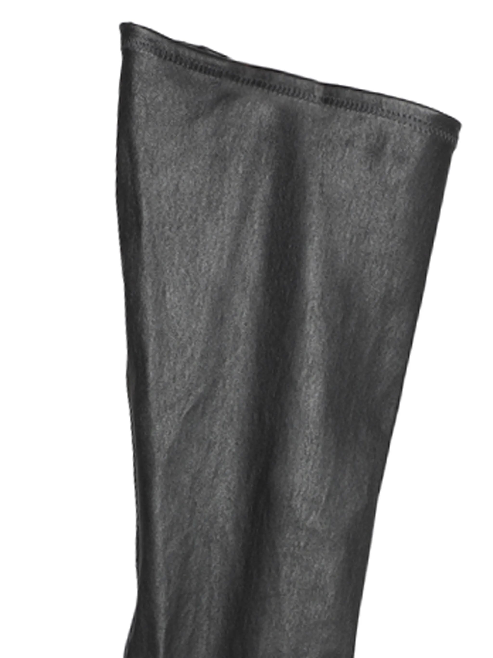 thigh-high leather boots