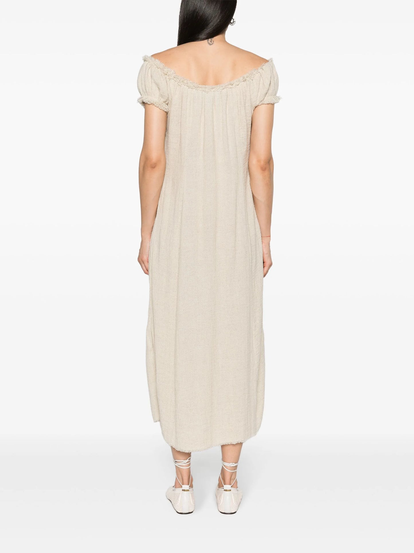 frayed chemise slip dress
