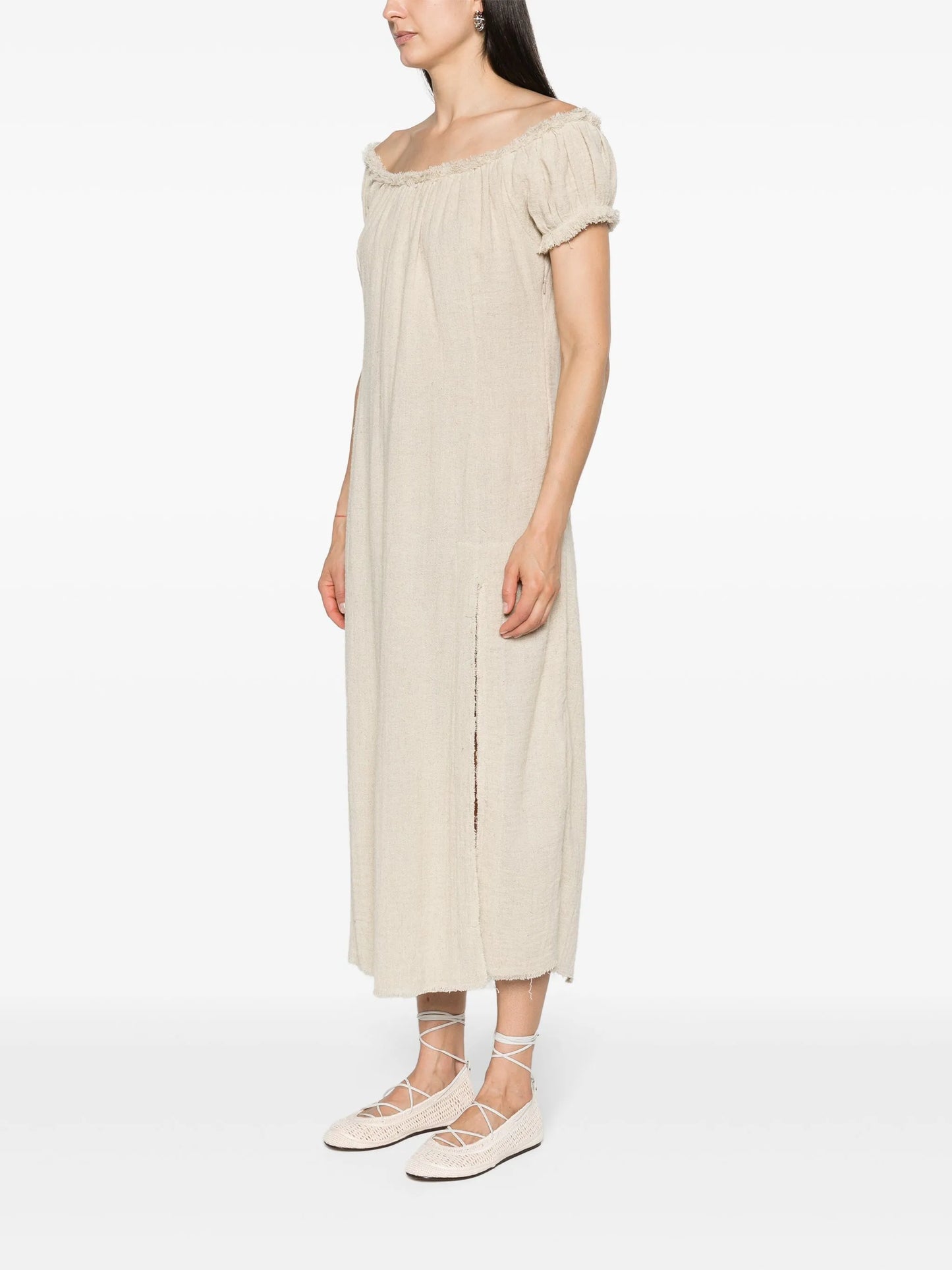 frayed chemise slip dress